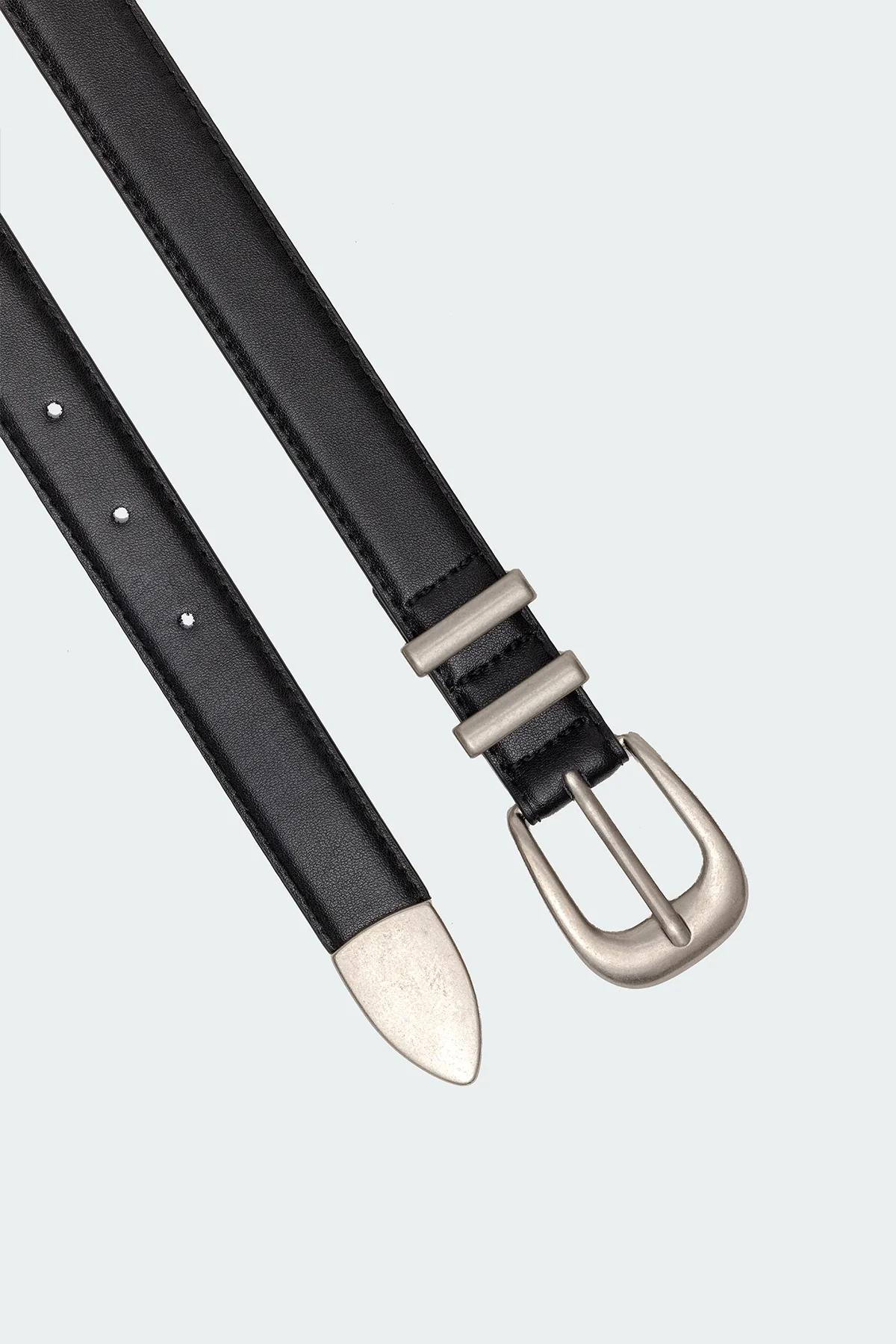 Basic Buckle Faux Leather Belt - Image 3