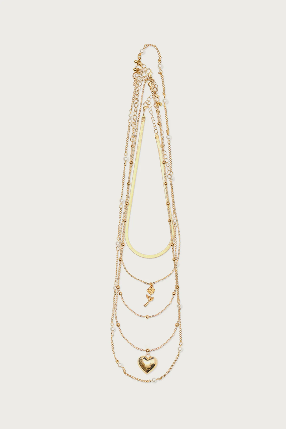 Major Love Heart Layered Necklace - Image 2
