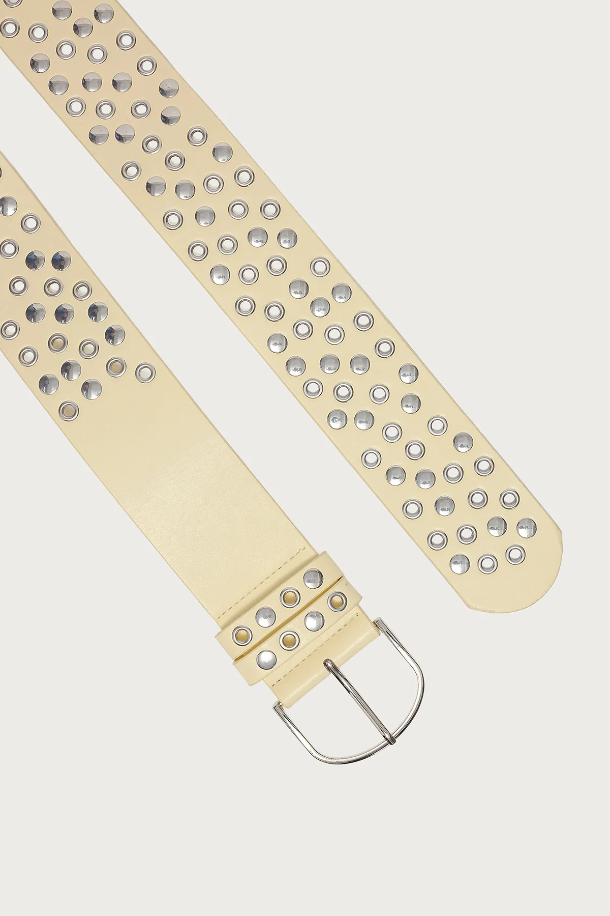 Studded Grommet Faux Leather Belt - Image 3