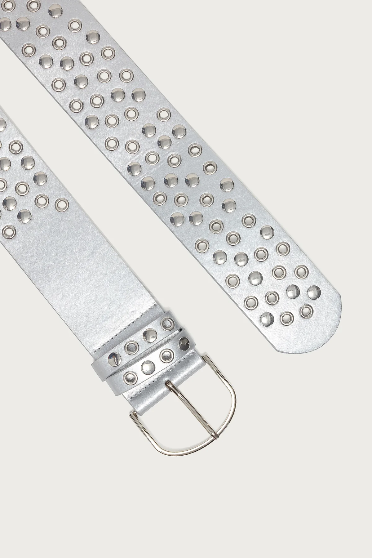 Studded Grommet Faux Leather Belt - Image 3