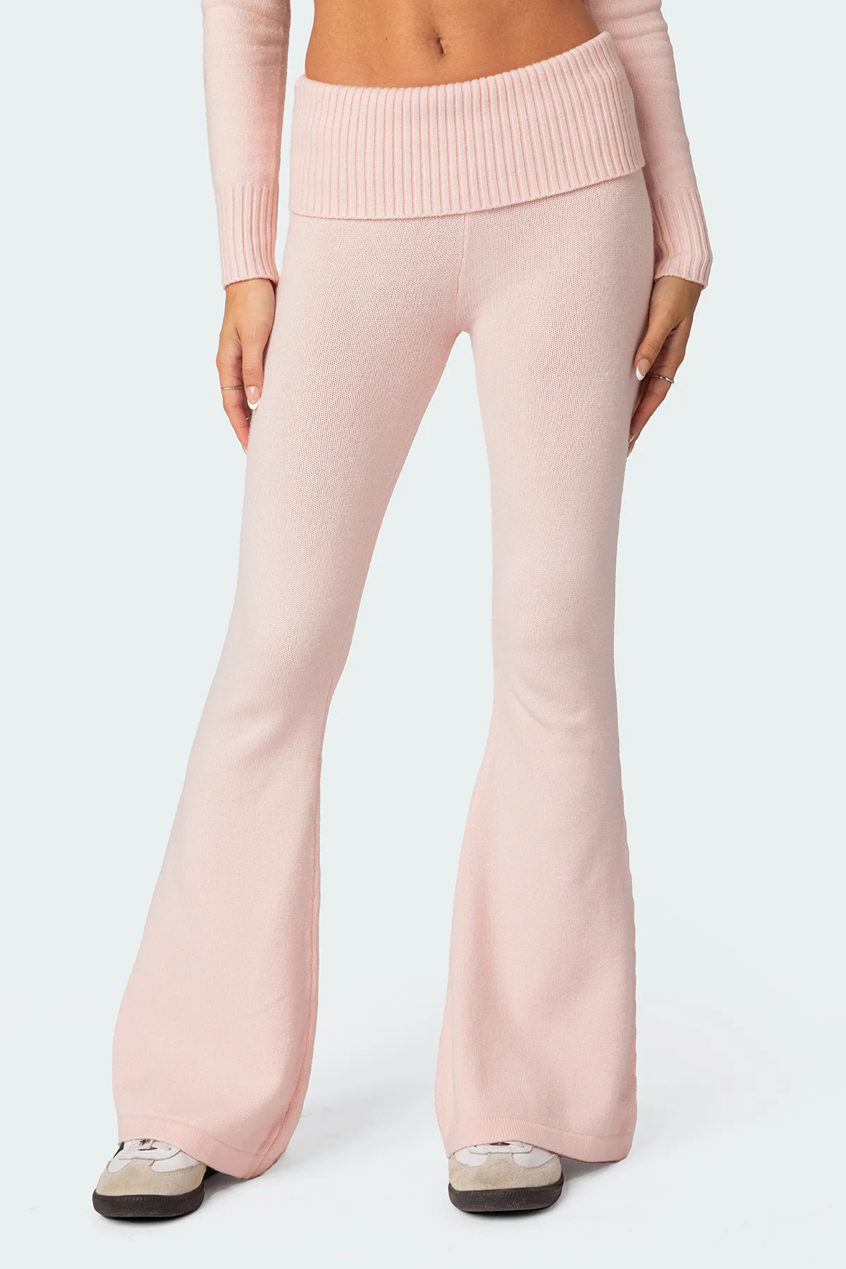 Desiree Knitted Low Rise Fold Over Pants - Image 2