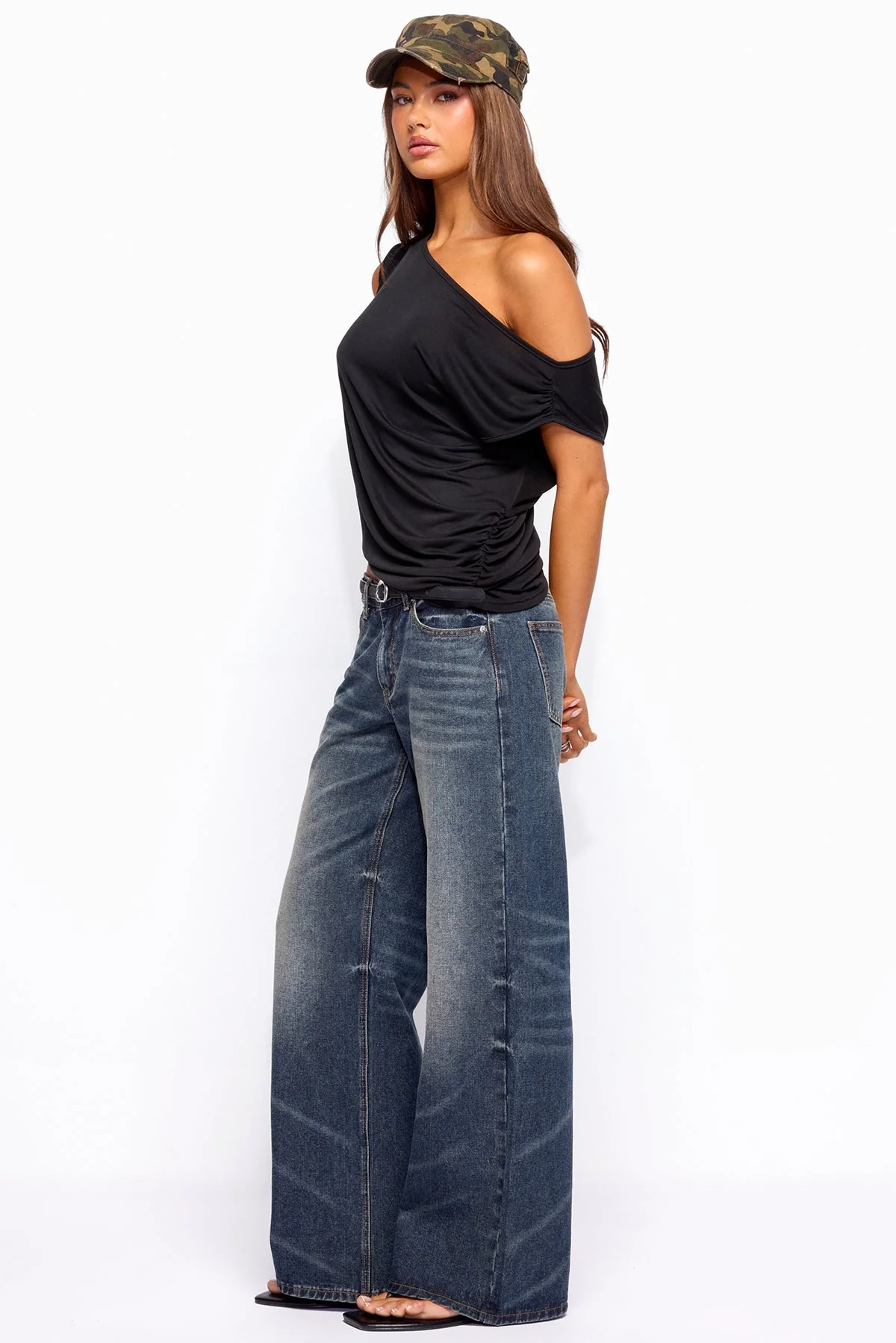 Raelynn Washed Low Rise Baggy Jeans - Image 3