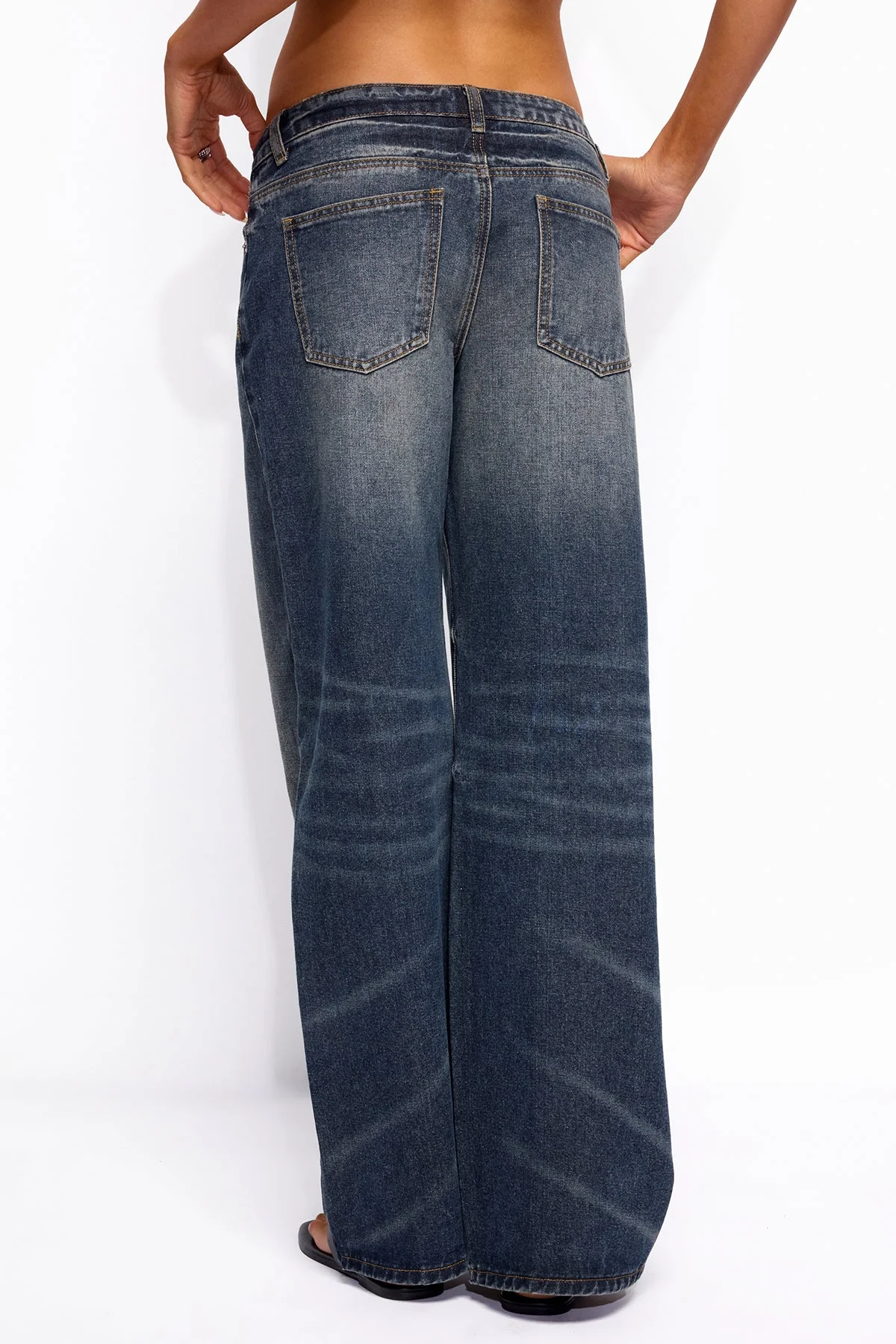 Raelynn Washed Low Rise Baggy Jeans - Image 4
