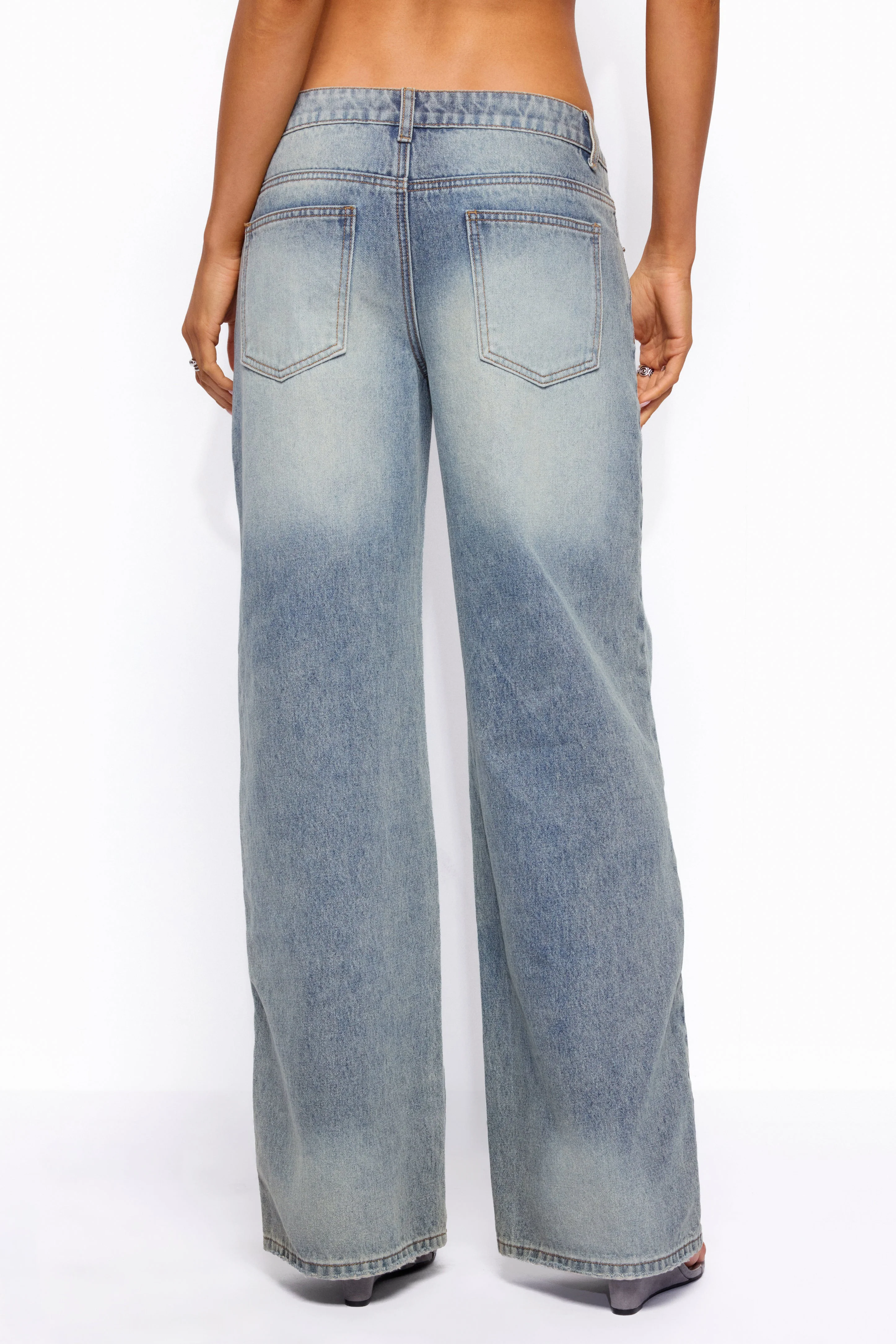 Raelynn Washed Low Rise Baggy Jeans - Image 5