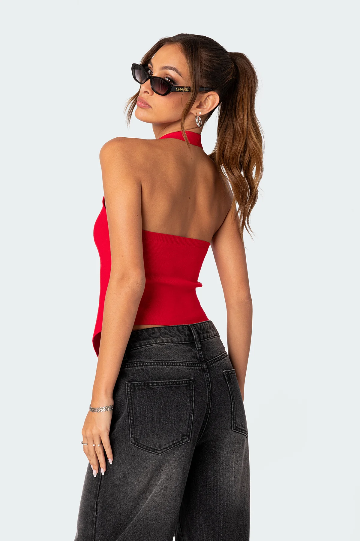 Sculpt Knitted Split Front Top - Image 4