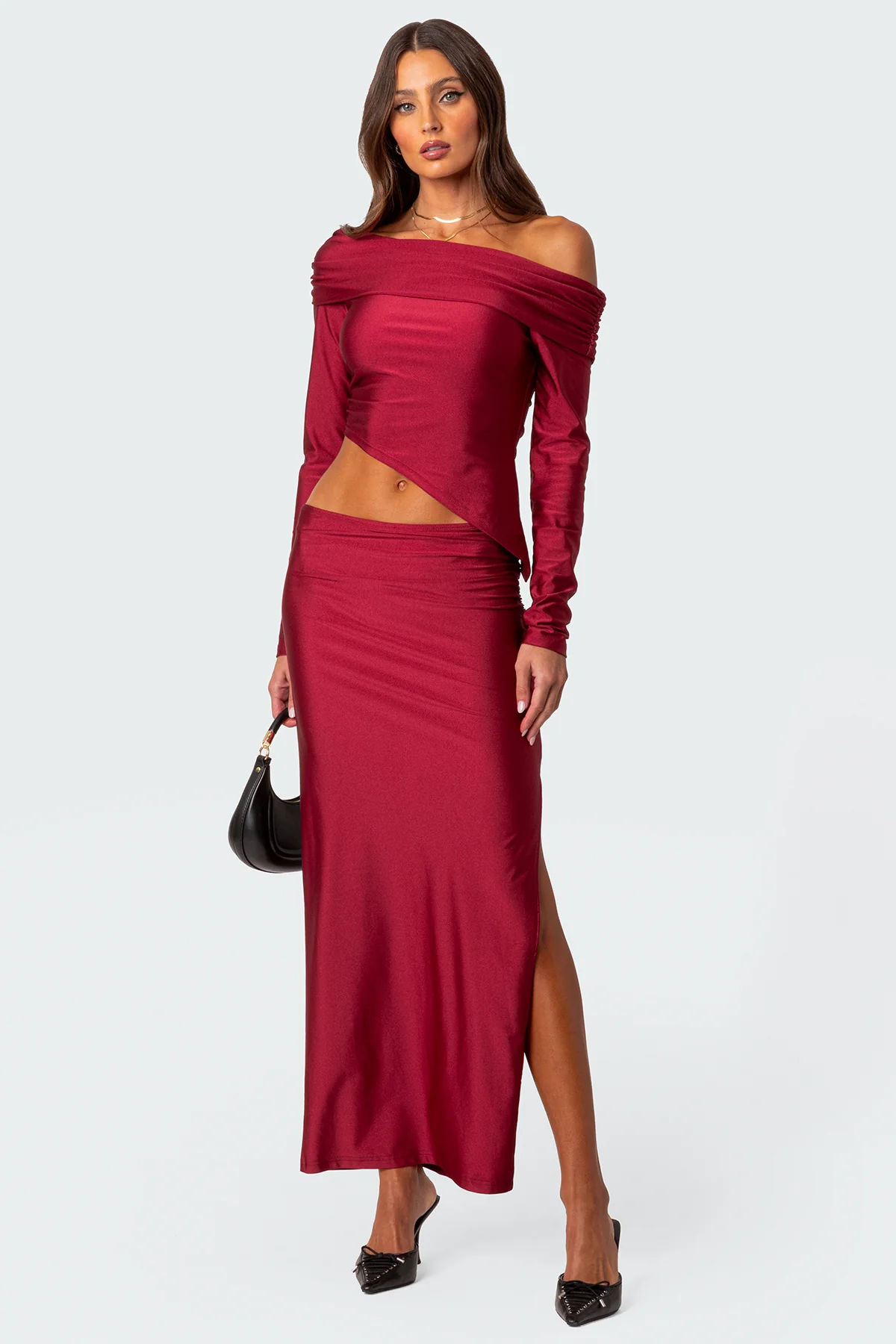 Reema Shiny Fold Over Top - Image 2
