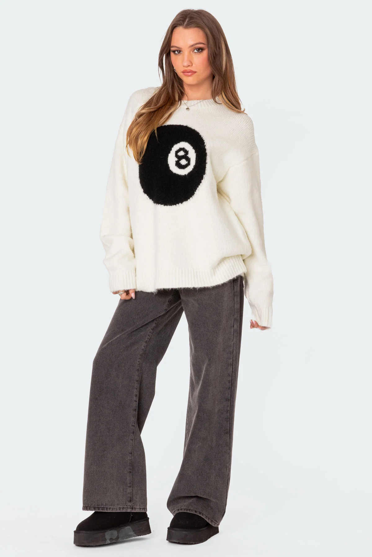 8 Ball Oversized Chunky Knit Sweater - Image 3