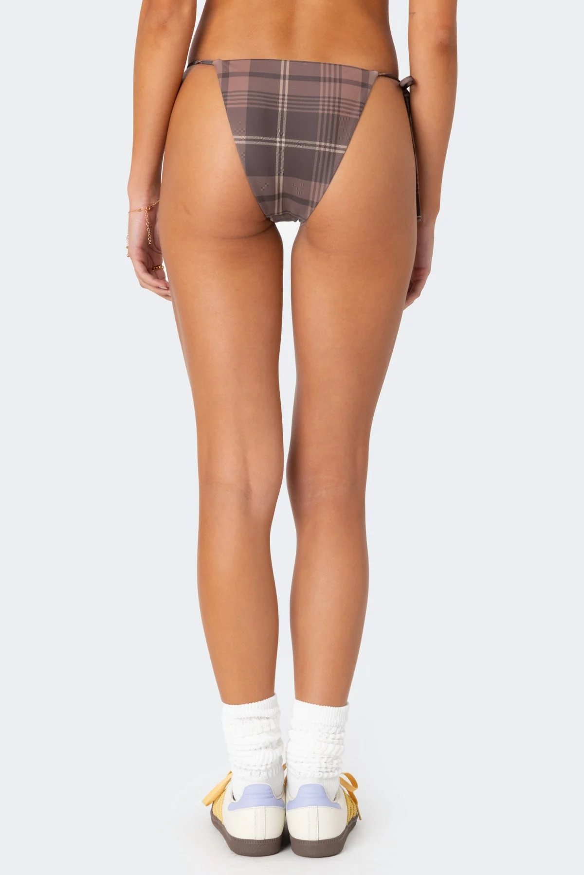 Wilhelmina Plaid String Bikini Bottom - Image 4