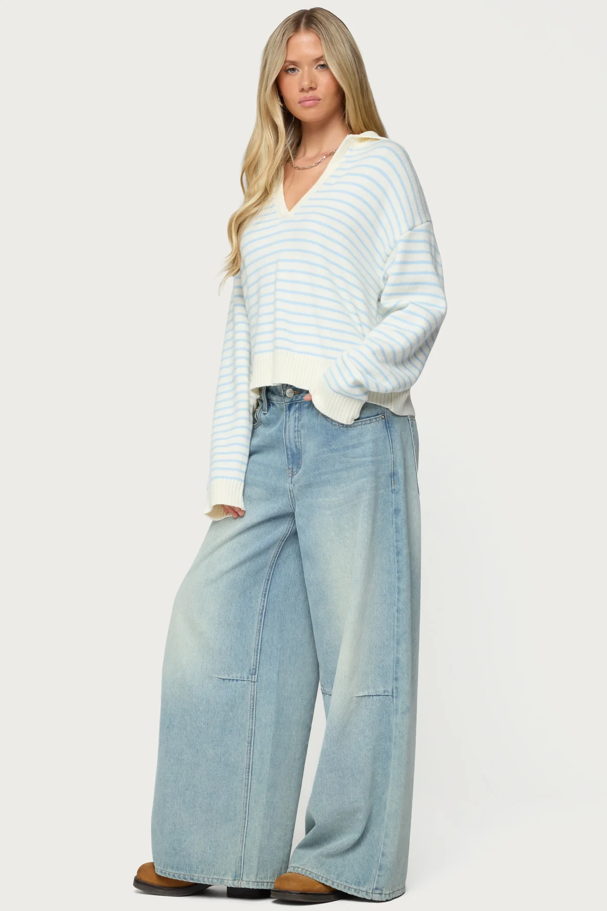 Copenhagen Oversized Striped Sweater - Image 4