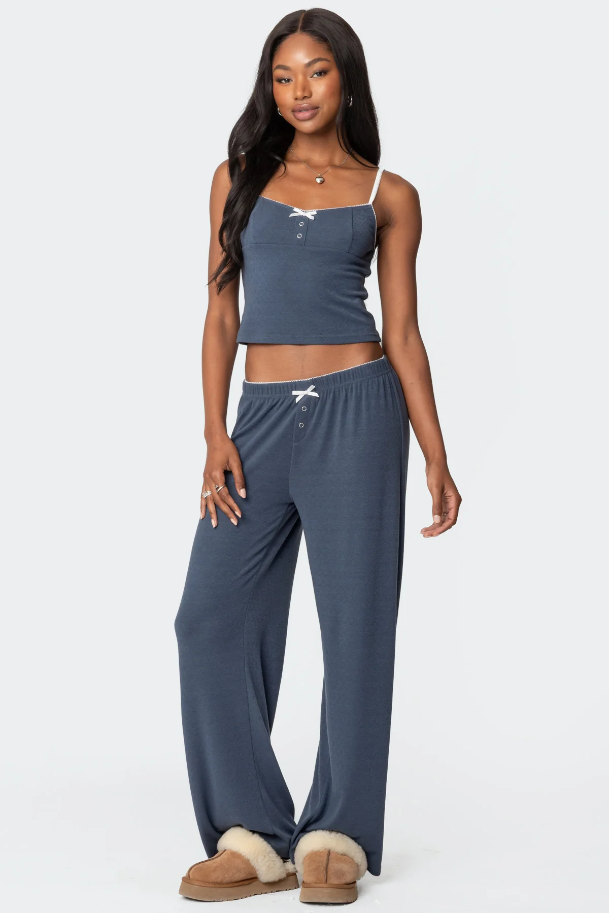 Kleo Pointelle Henley Tank Top - Image 2