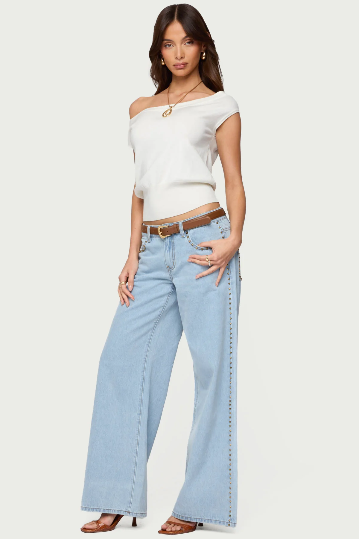 Michaela Off Shoulder Knit Top - Image 5