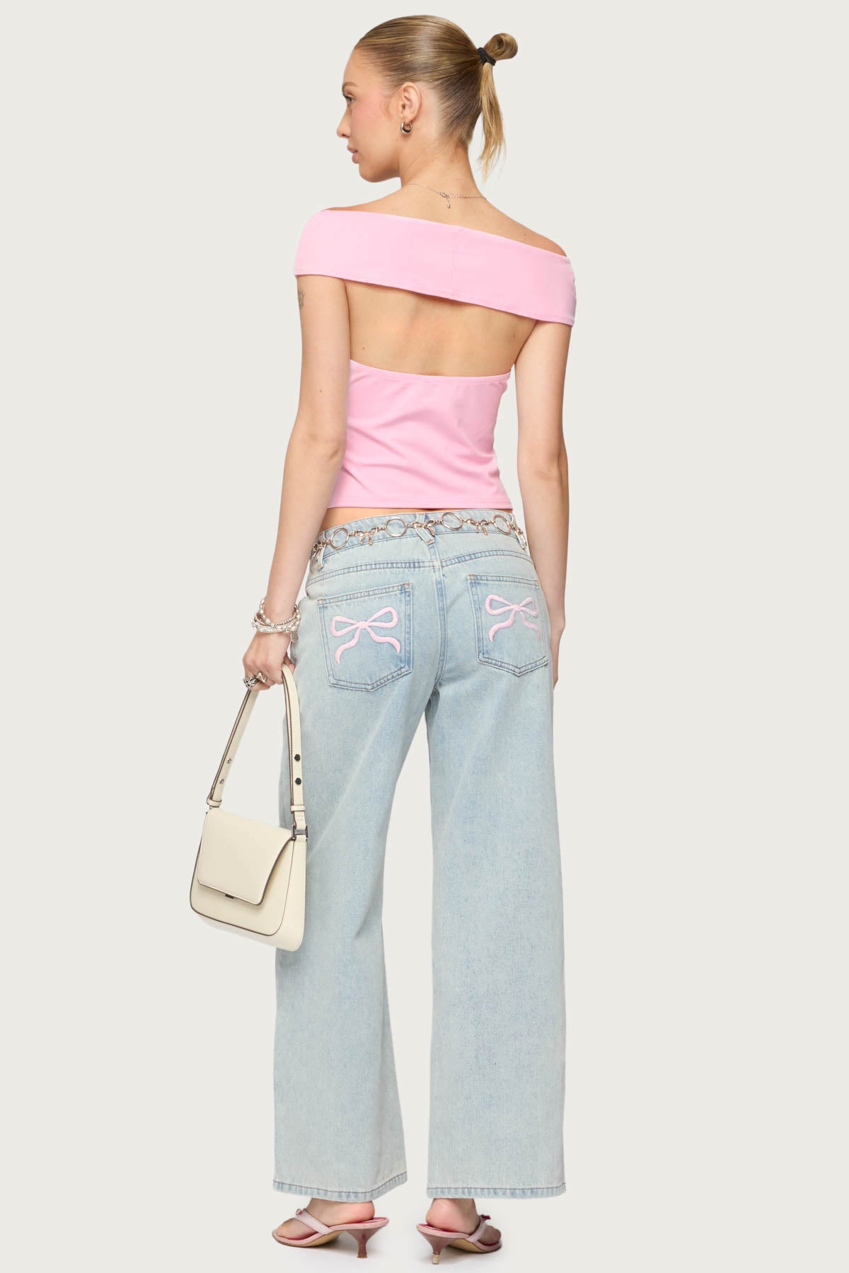 Mikkey Cut Out Off Shoulder Top - Image 2