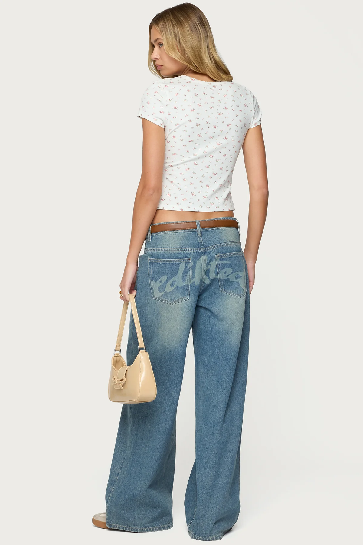 Odella Floral Ribbed Button Up Top - Image 5
