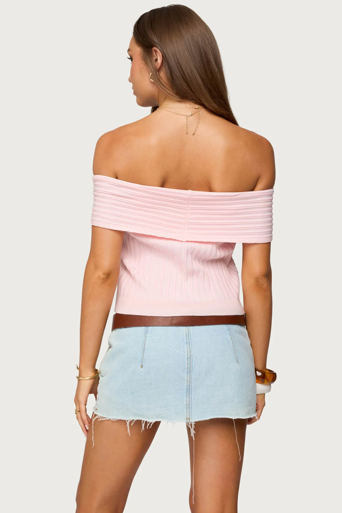 Blythe Ribbed Knit Fold Over Top - Image 5