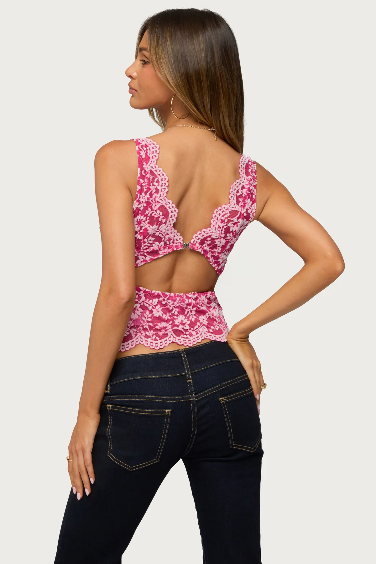 Araura Lace Velvet Floral Top - Image 4