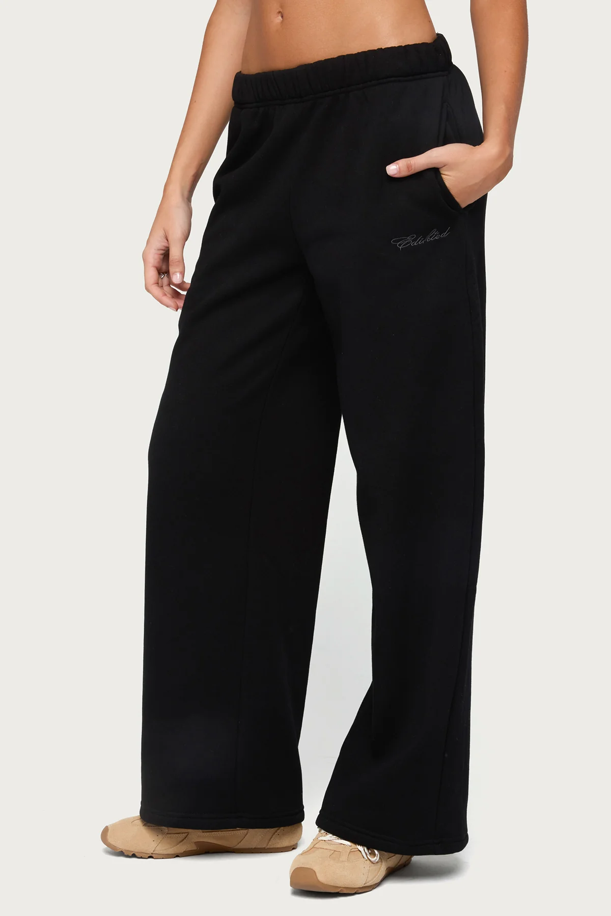 Basic Girl Wide Leg Edikted Sweatpants - Image 4