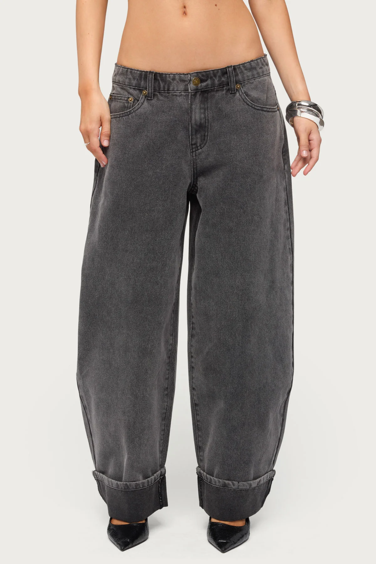Petite Kella Low Rise Baggy Jeans - Image 2