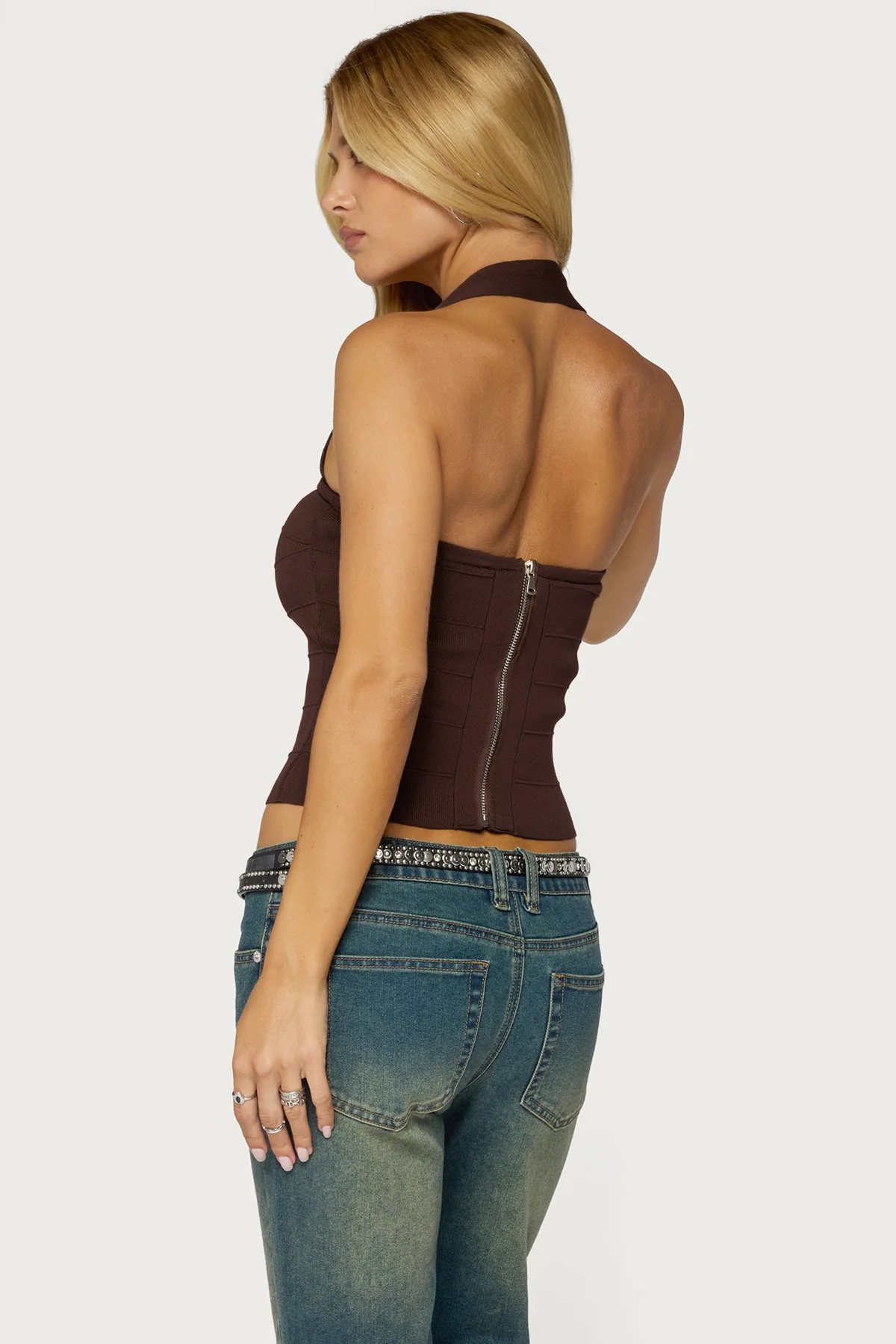 Esmerela Bandage Knit Halter Top - Image 5