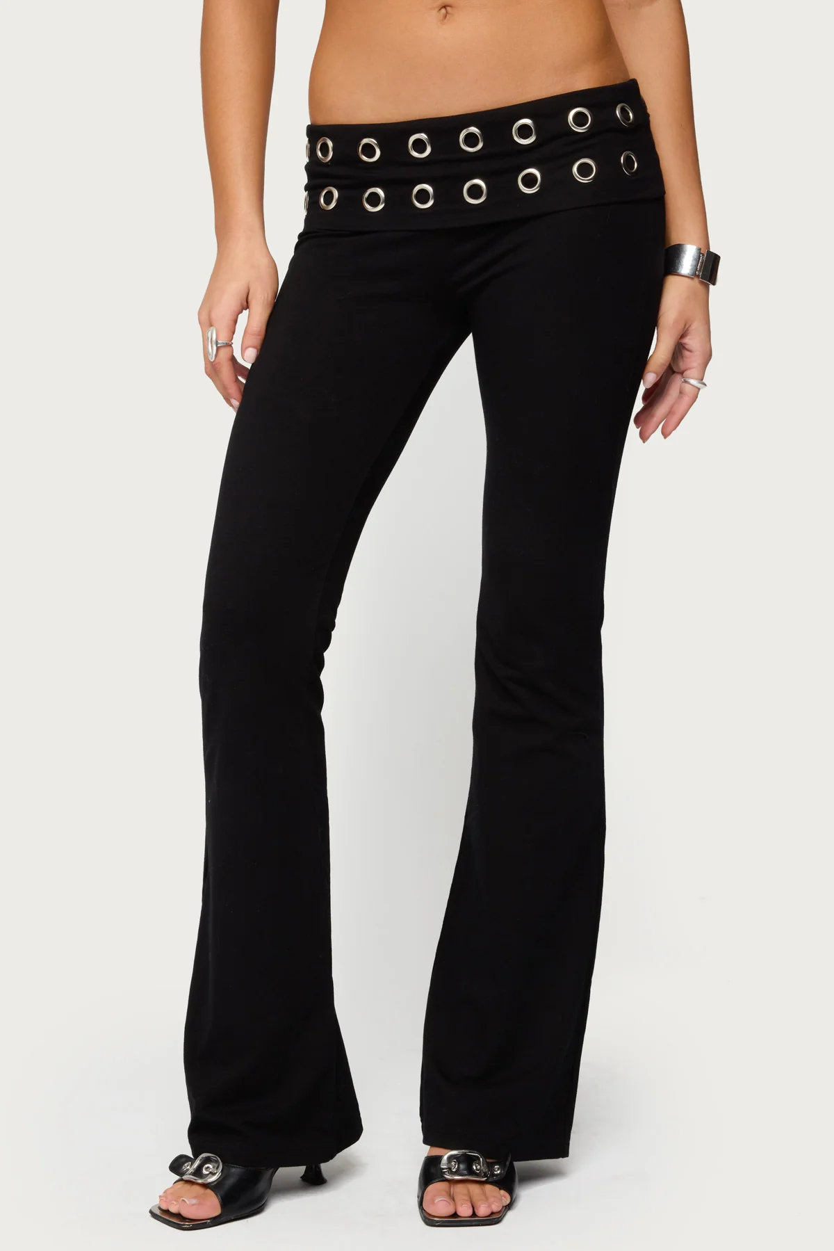 Nairobi Grommet Foldover Flared Leggings - Image 2
