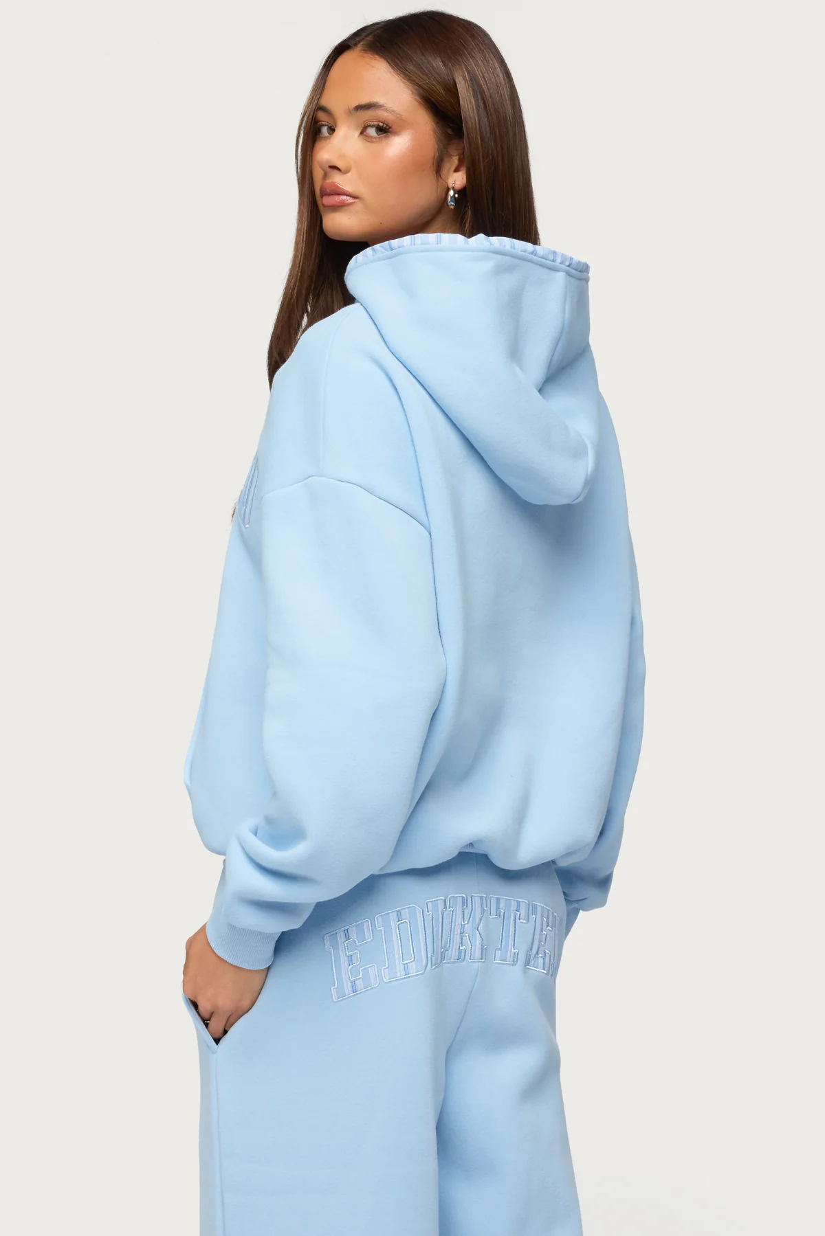 Edikted Core Stripey Oversized Hoodie - Image 5