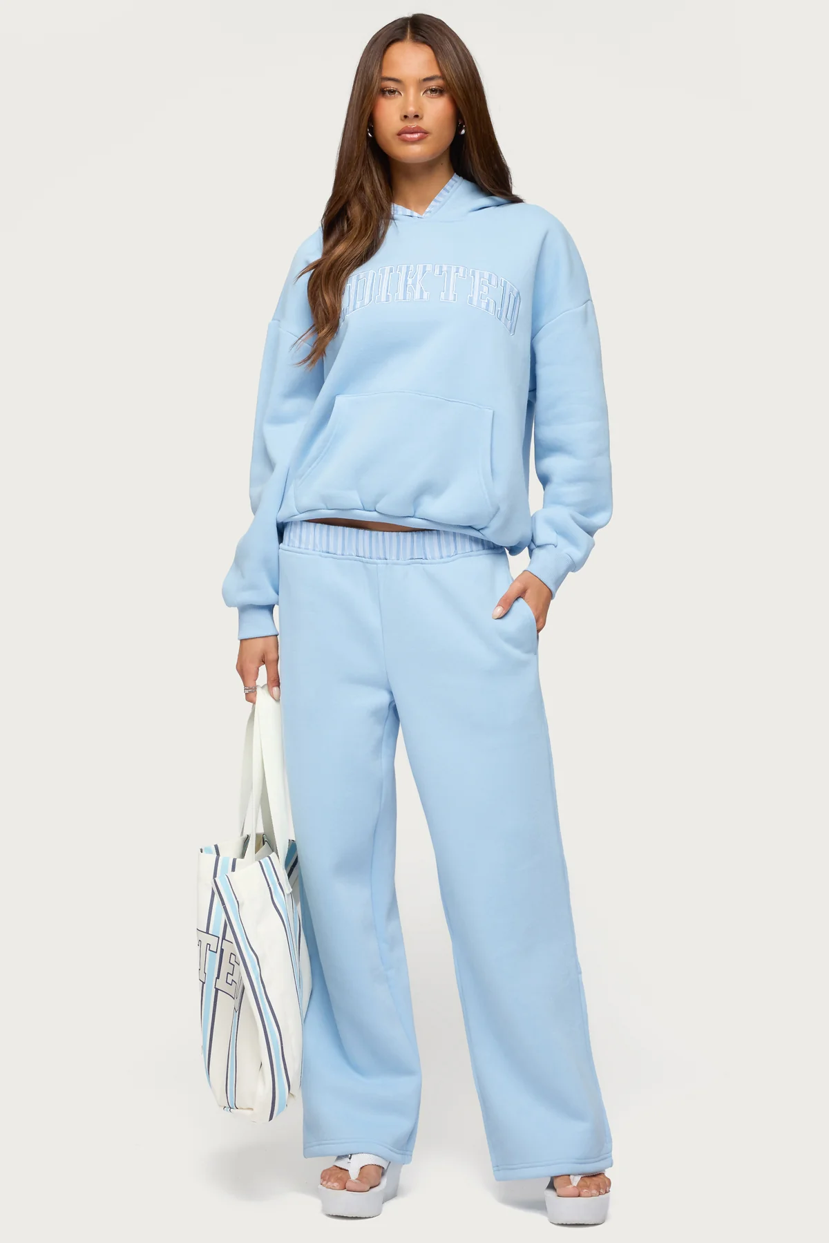 Edikted Core Stripey Oversized Hoodie - Image 6