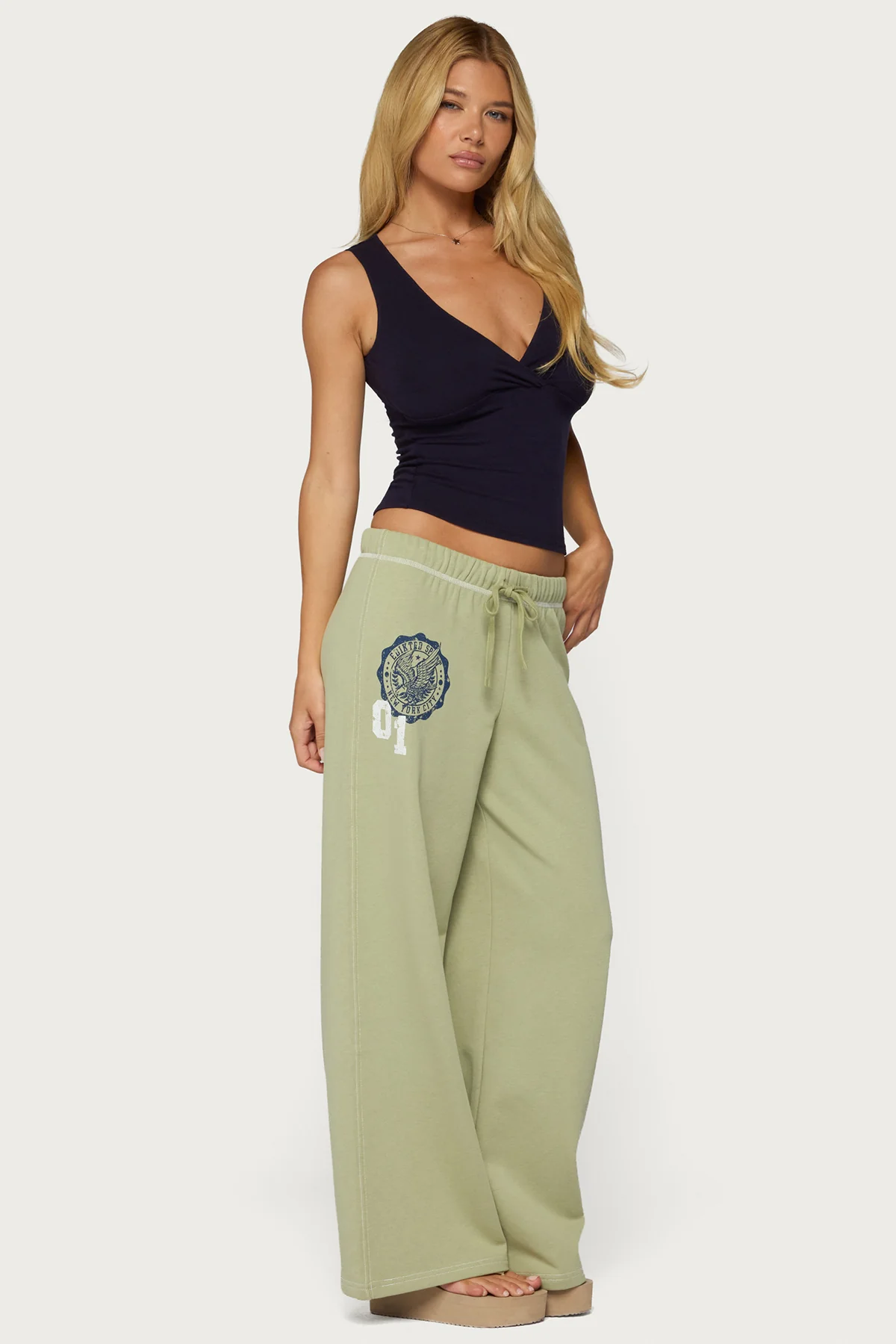 Lalisa V Neck Ribbed Tank Top - Image 4