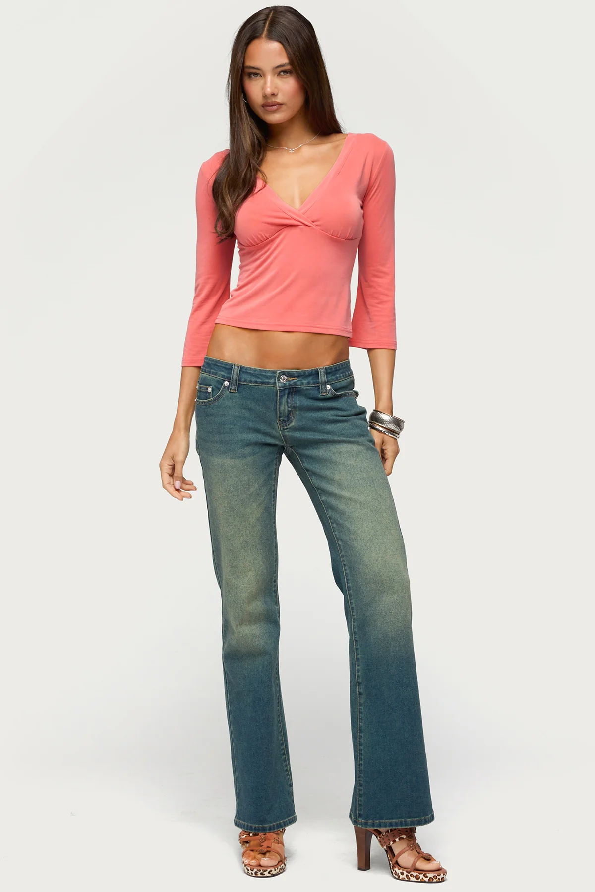 Mar V Neck Quarter Sleeve Top - Image 3