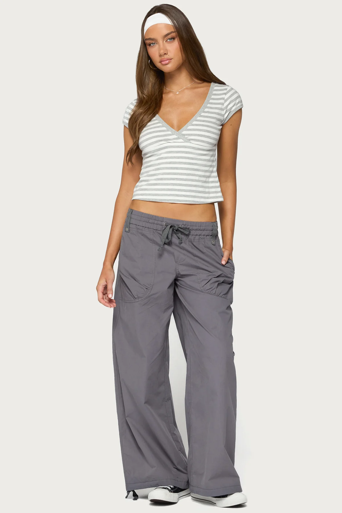Laia Striped V Neck T Shirt - Image 5