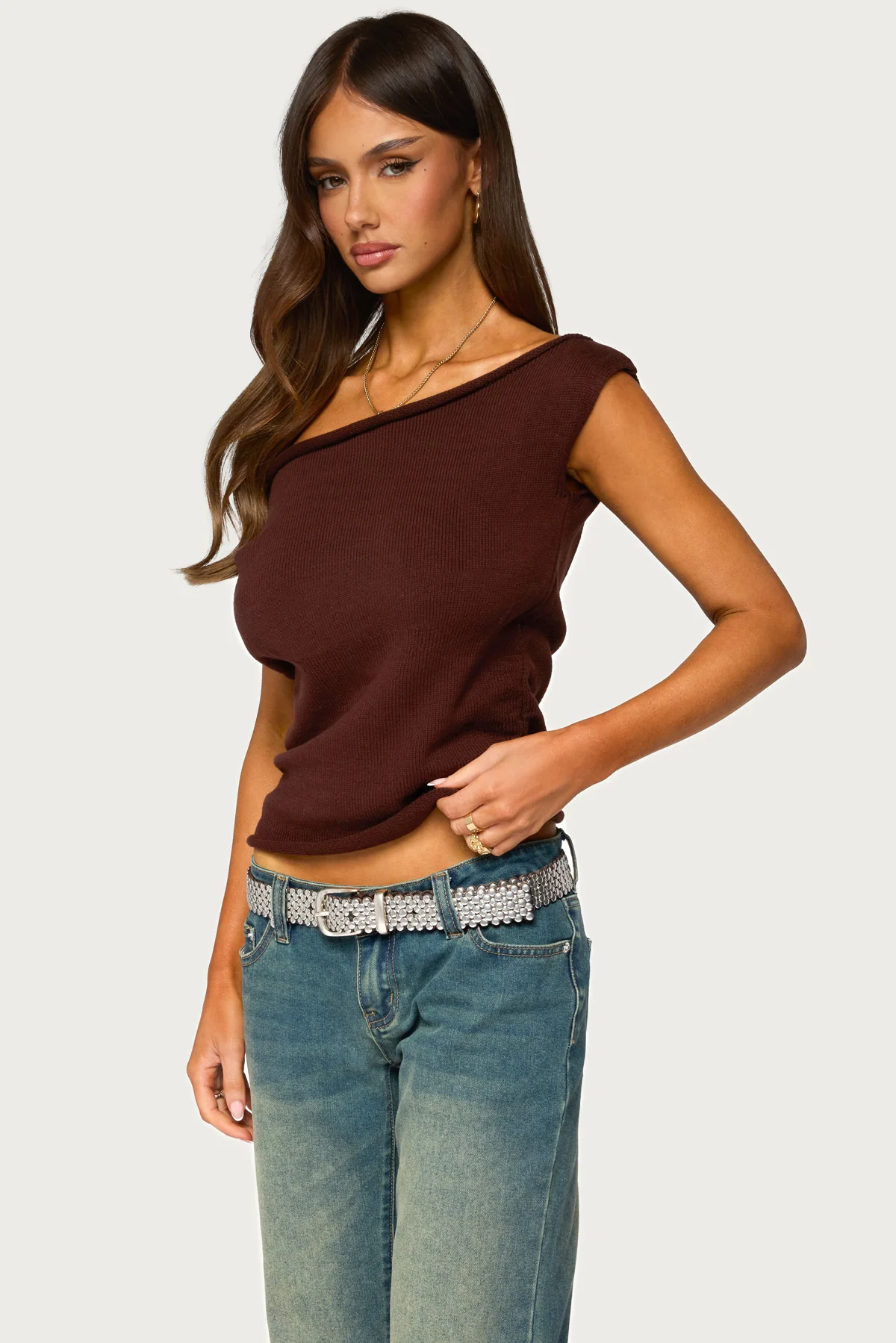 Lauria Off Shoulder Knit Top - Image 3