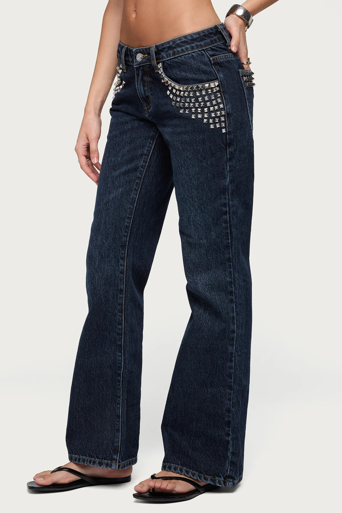 Tyler Studded Low Rise Bootcut Jeans - Image 4