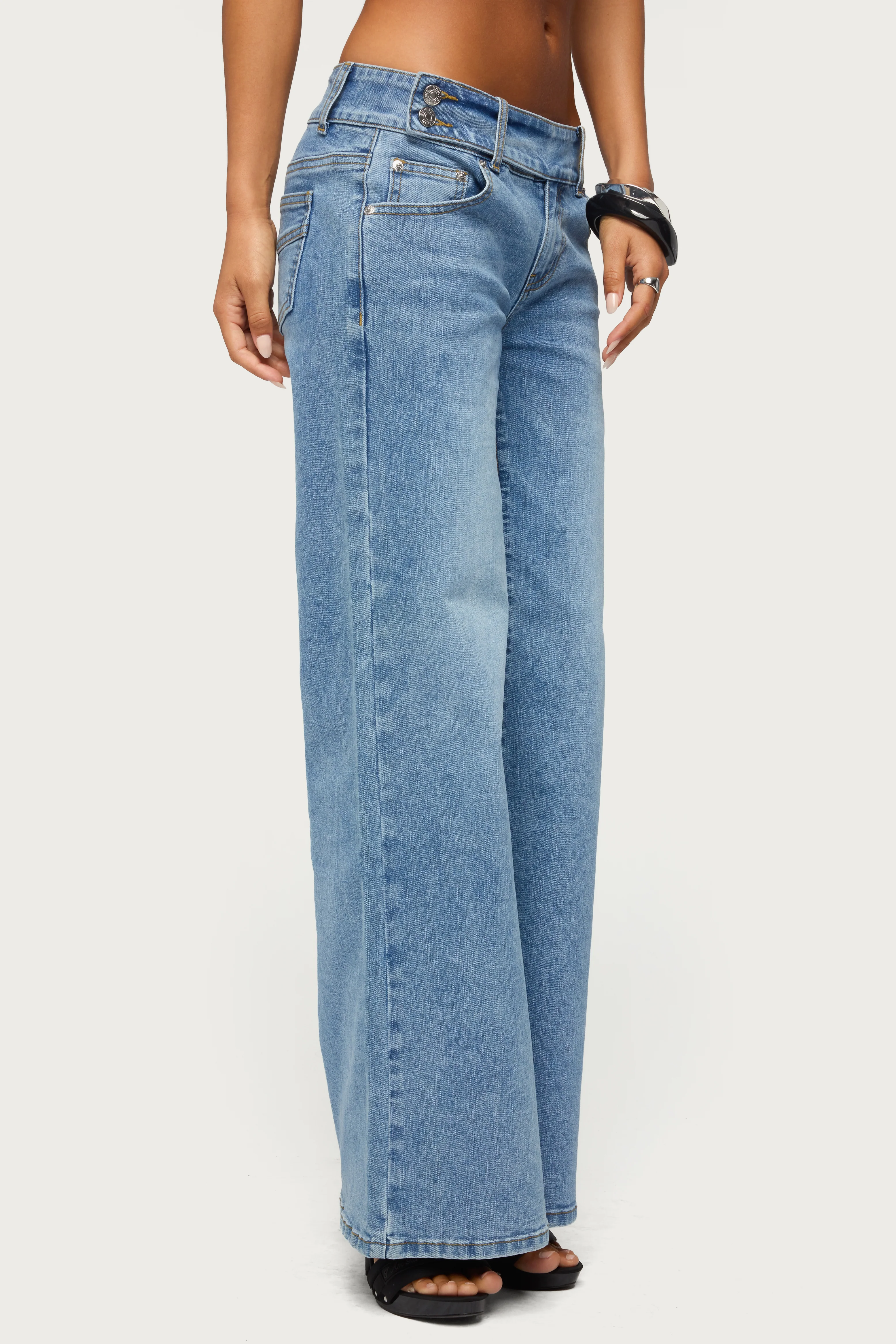 Dale Low Rise Straight Leg Stretchy Jeans - Image 4
