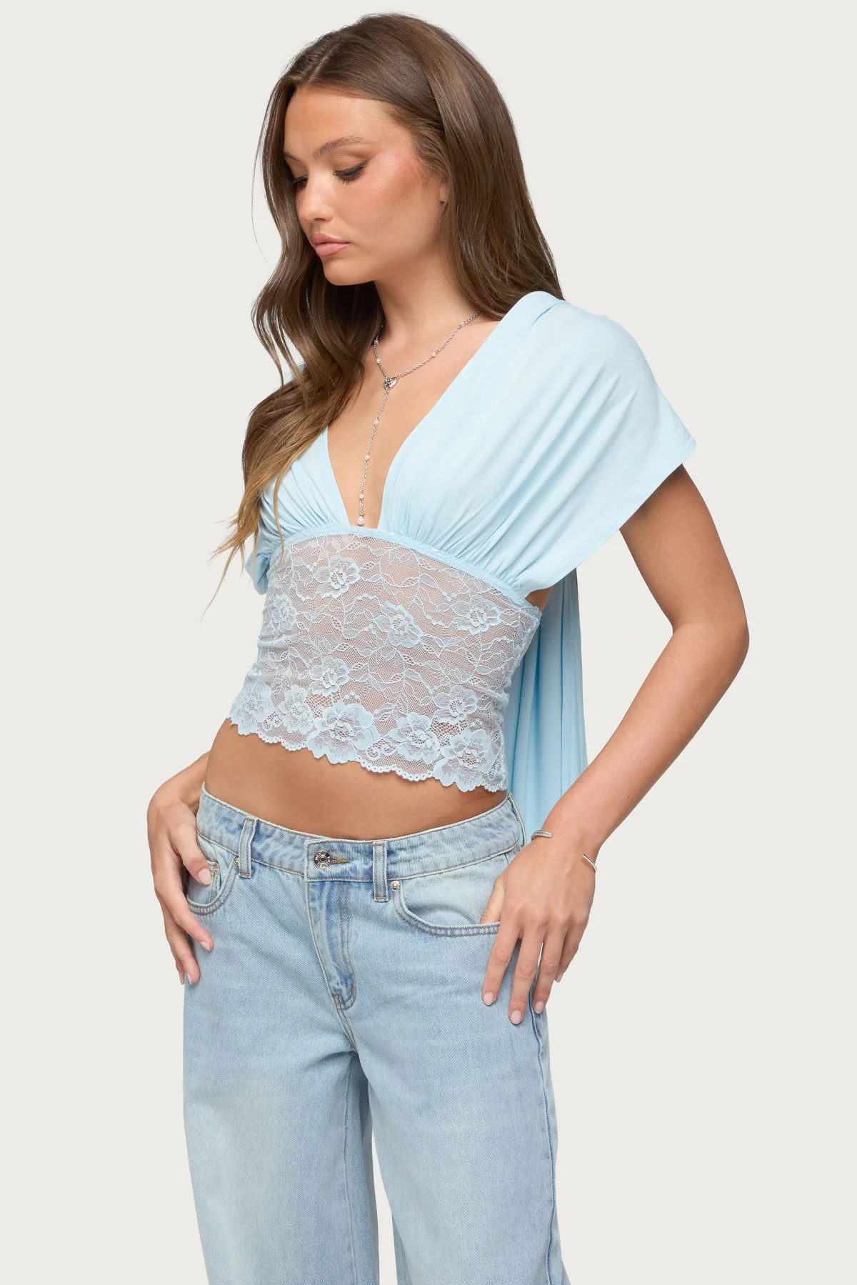 Eloria Lacey Flutter Tie Top - Image 4