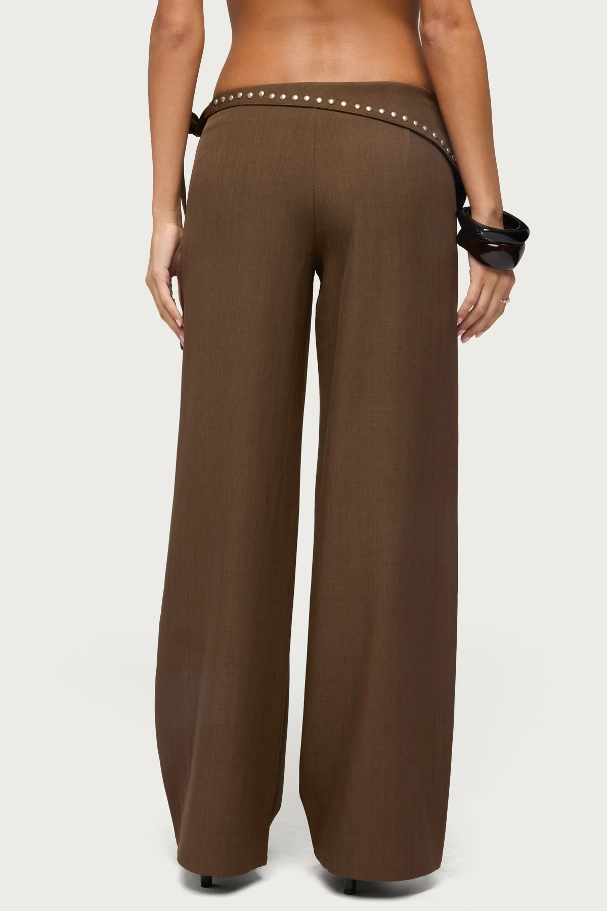 Avery Studded Foldover Straight Leg Pants - Image 5
