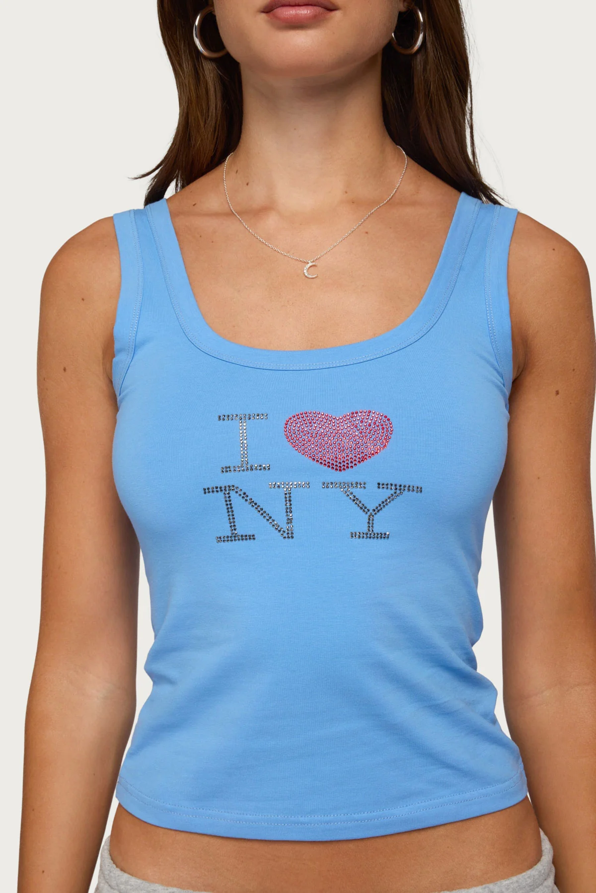 I Heart NY Rhinestone Tank Top - Image 2