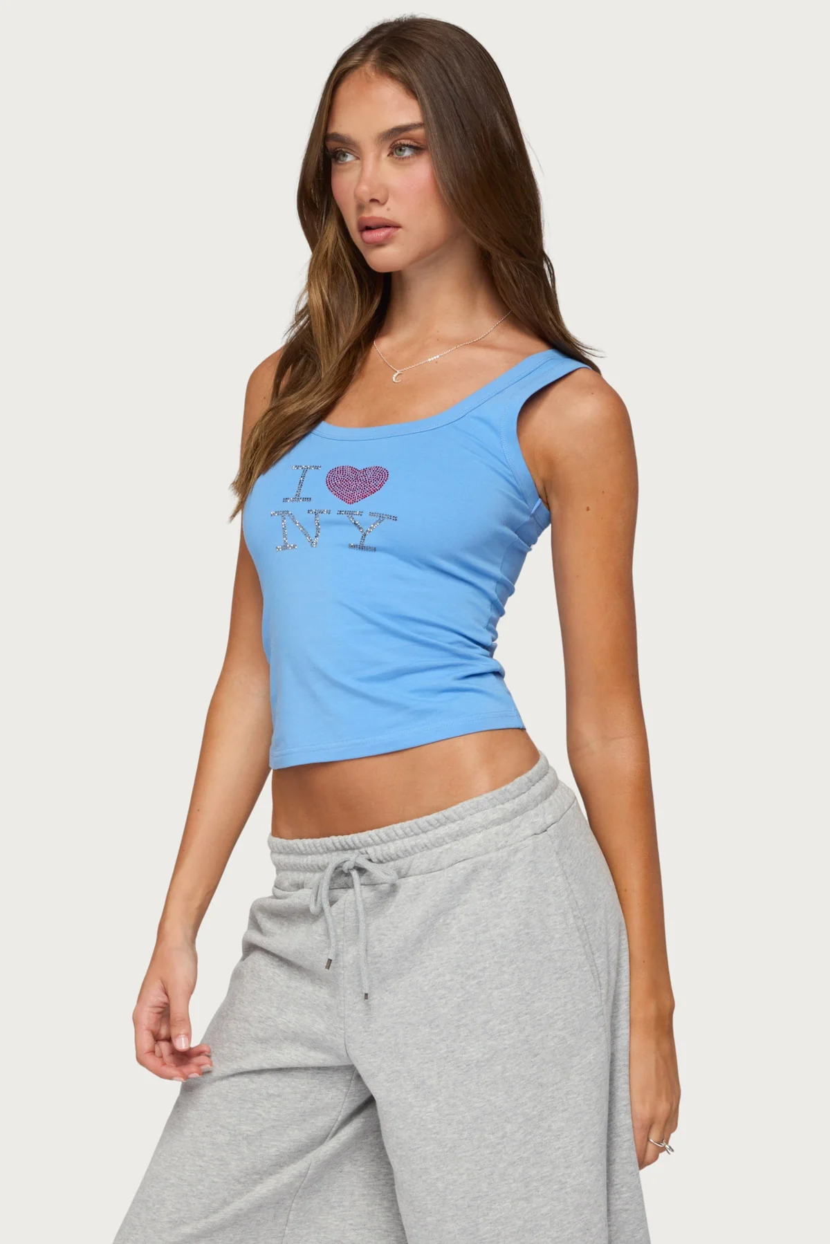 I Heart NY Rhinestone Tank Top - Image 4