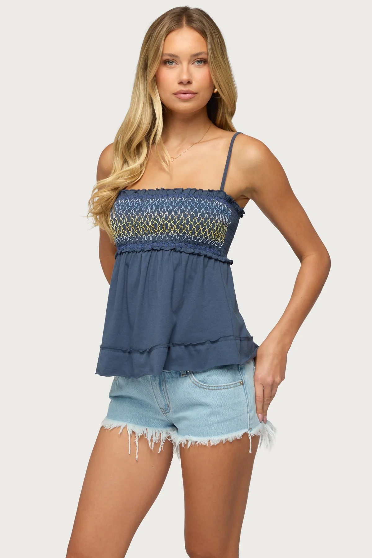 Kelsy Smocked Tank Top - Image 3