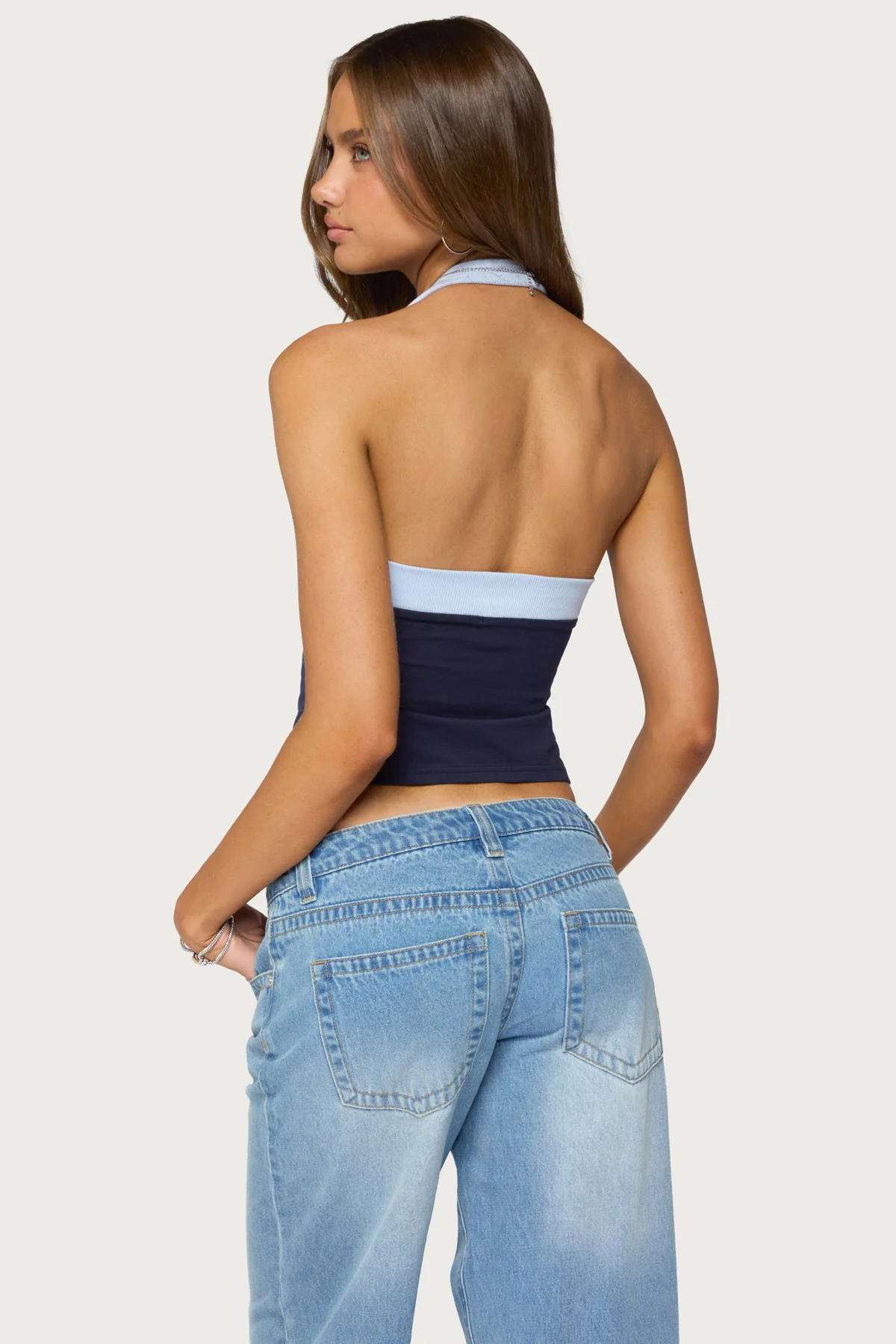 Tanna Contrast Halter Top - Image 5
