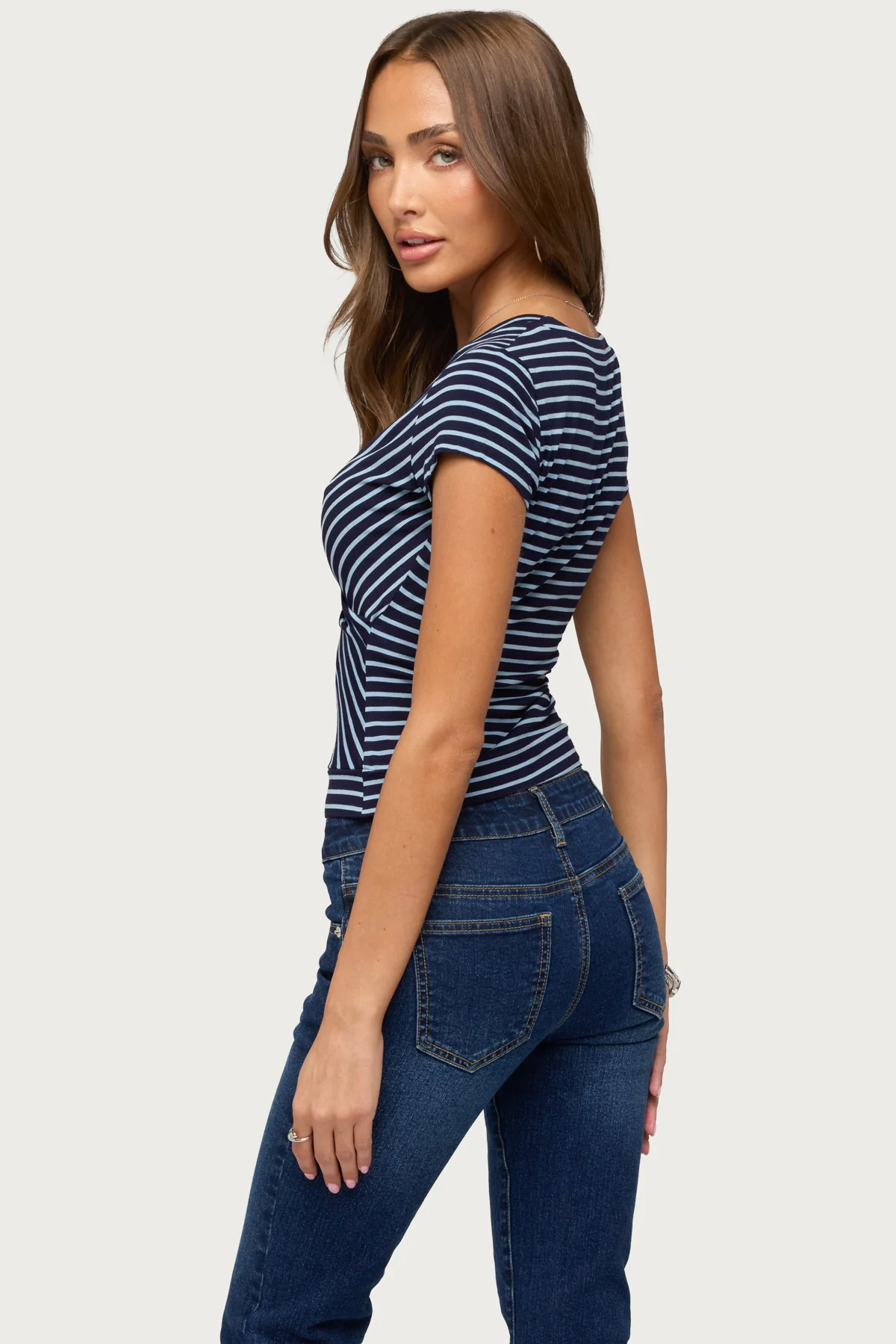 Naame Striped Wrap Top - Image 4