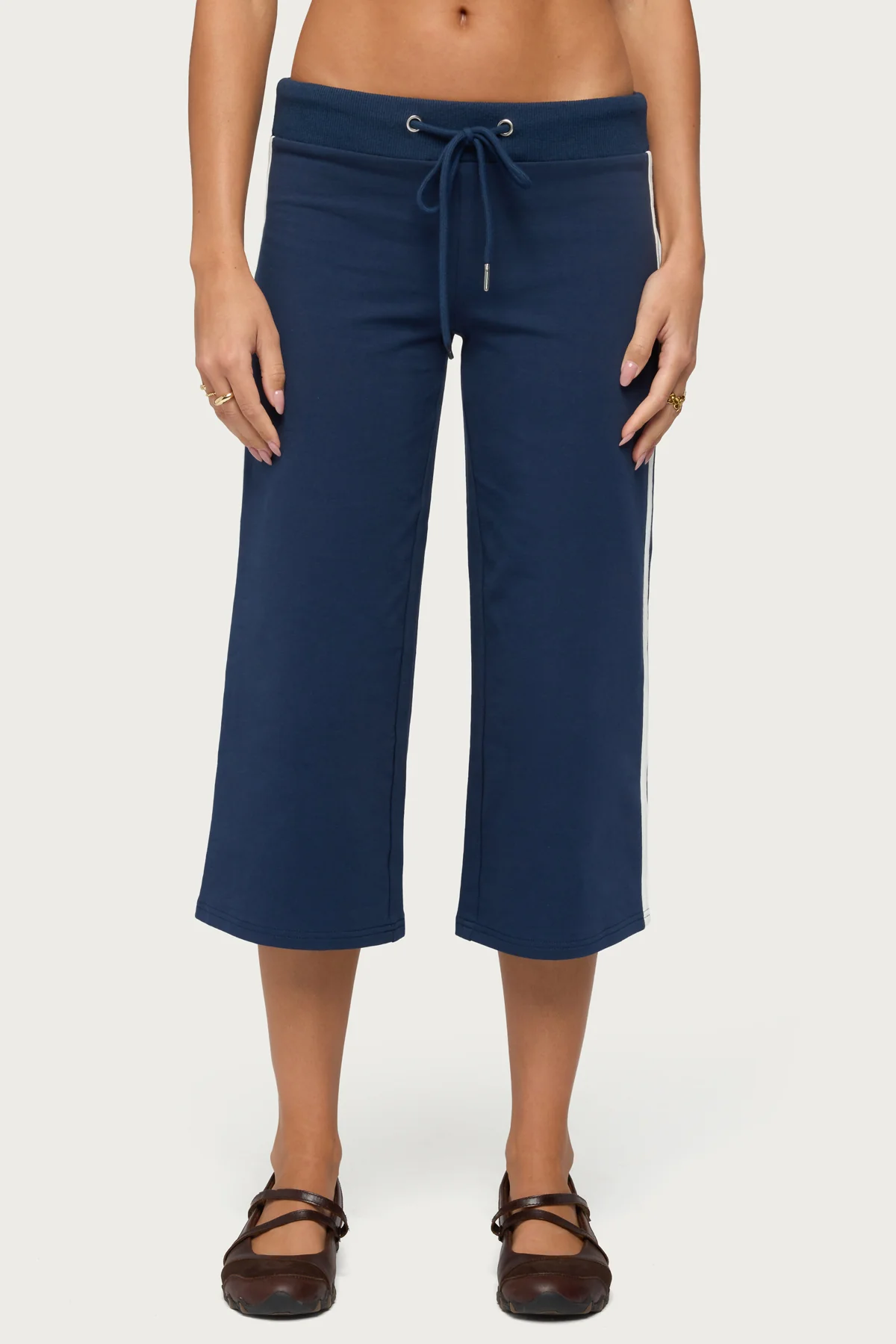 Zanele Side Stripe Capri Sweatpants - Image 2
