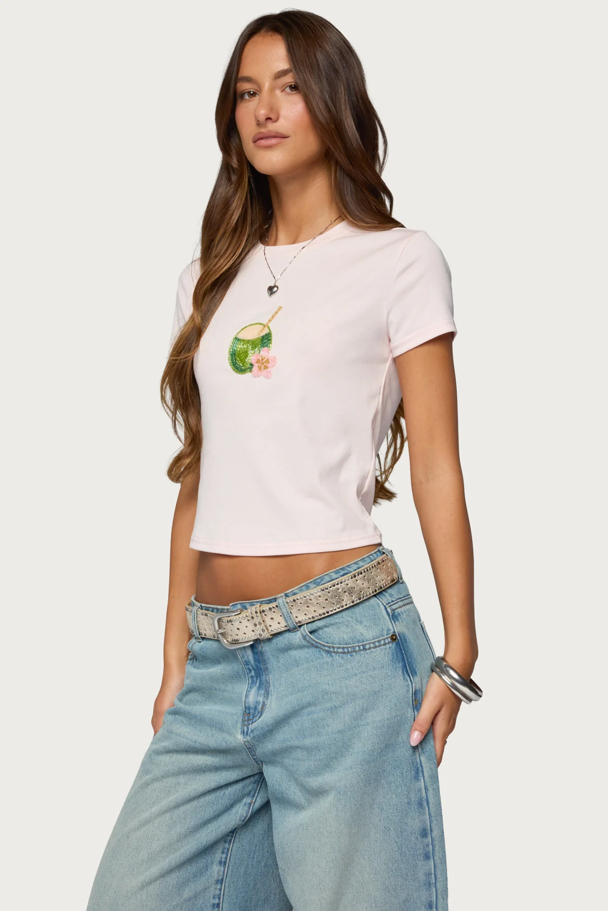 Coconut Beaded T Shirt - Image 3