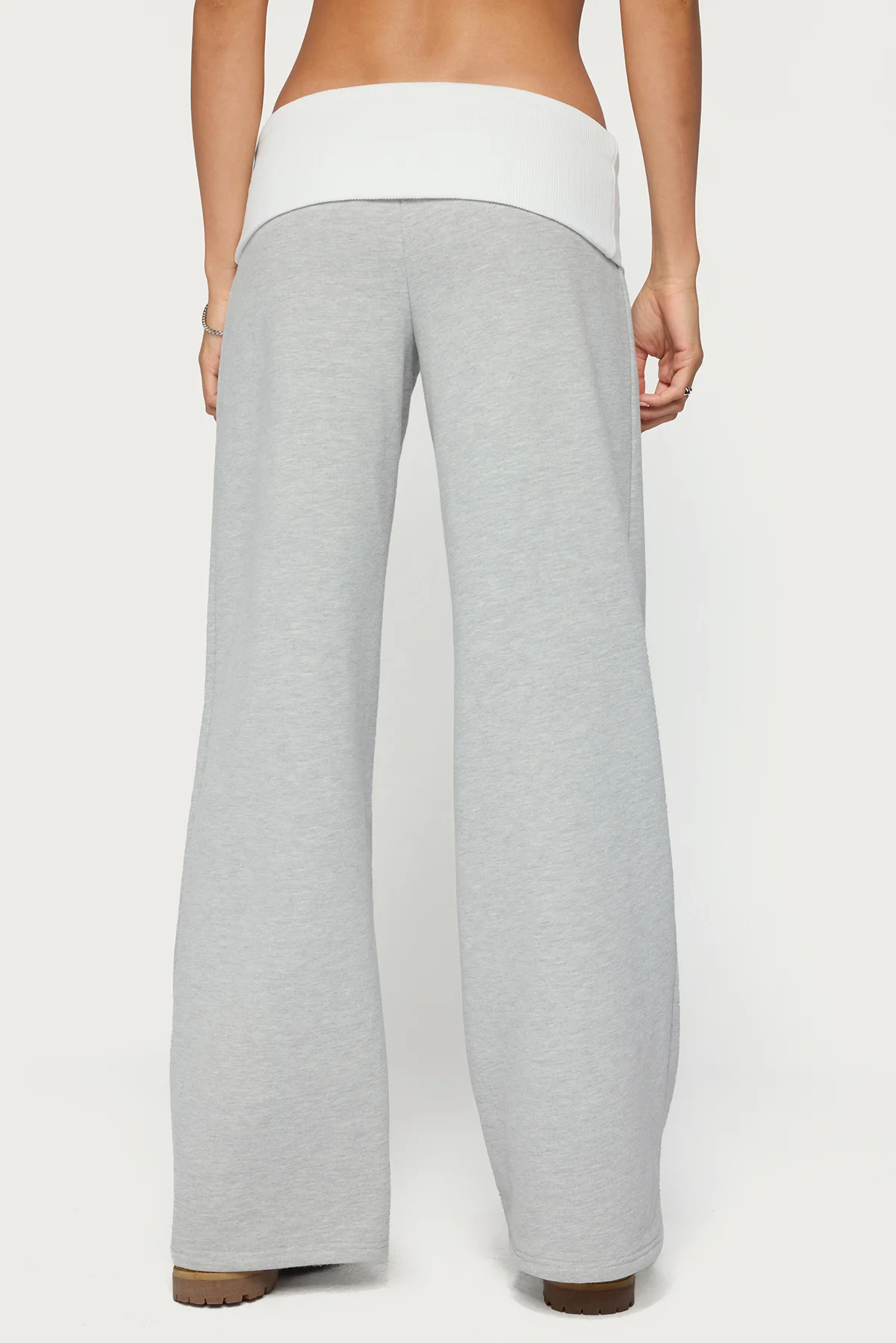 Idha Contrast Foldover Baggy Sweatpants - Image 5