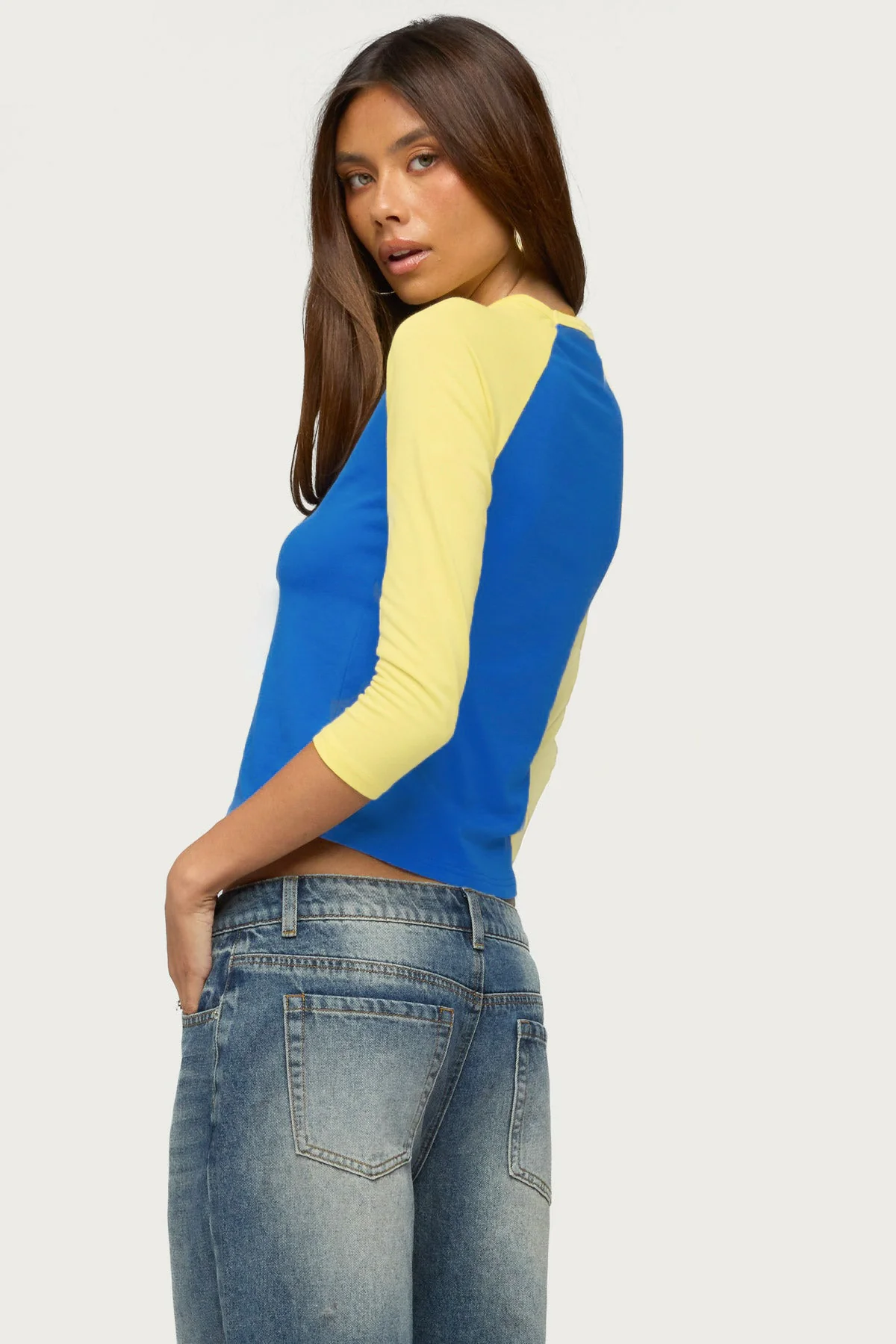Emana Contrast Raglan Top - Image 4