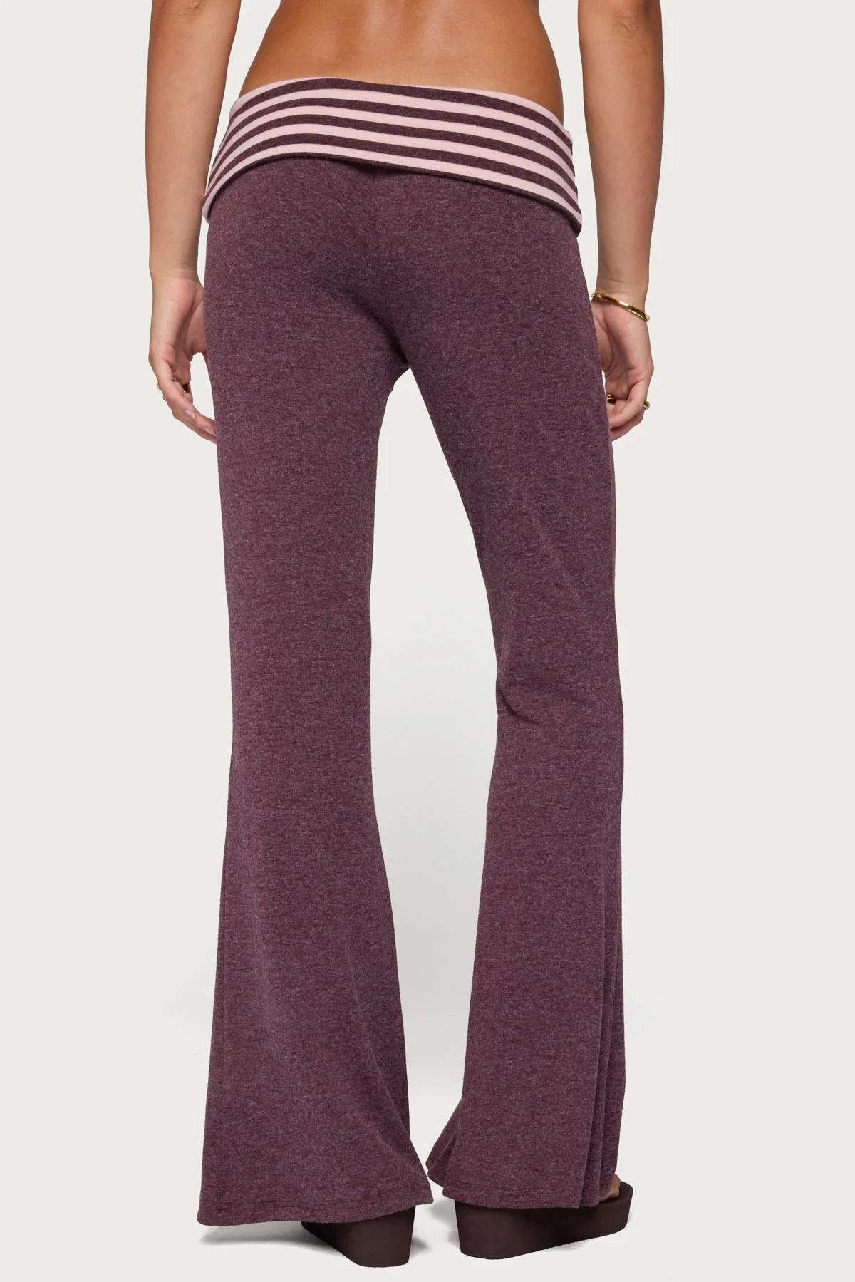 Stay Edikted Stripey Foldover Pants - Image 5