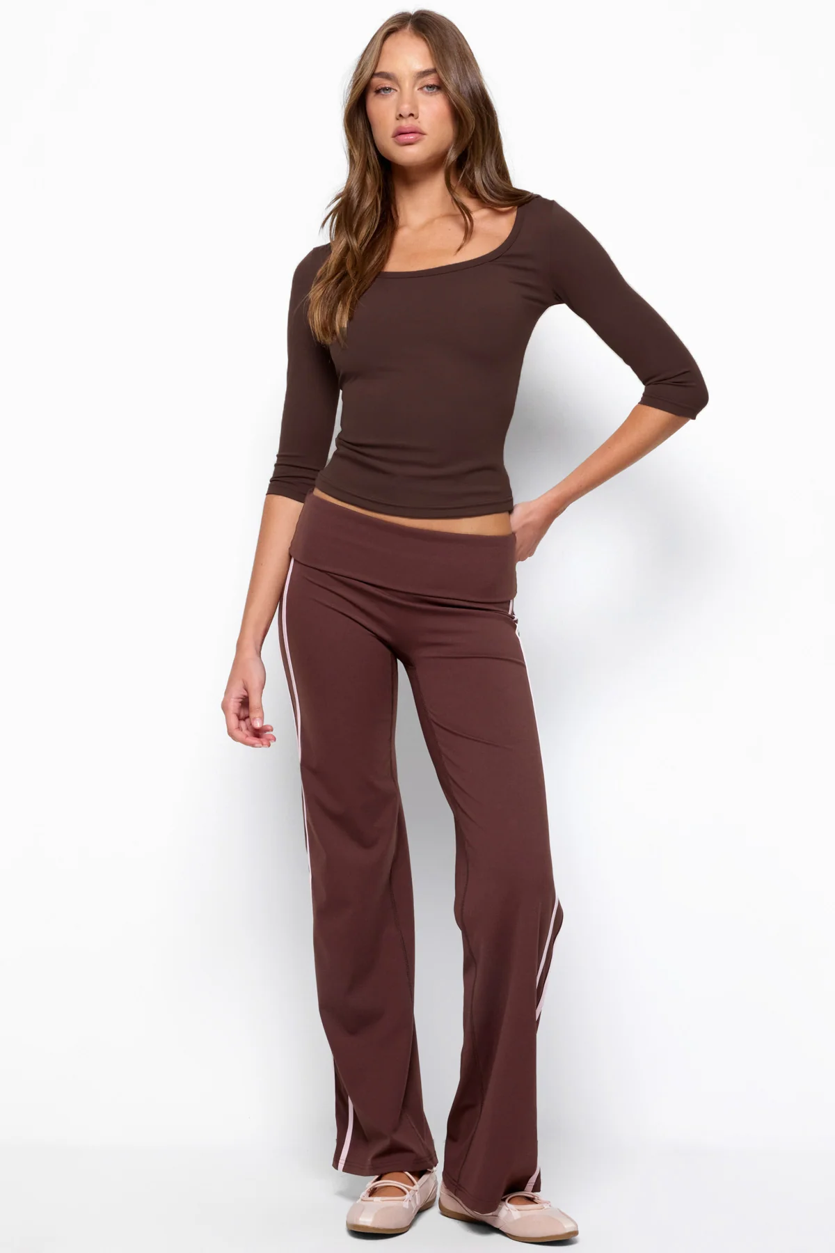 Desi Scoop Neck Quarter Sleeve Top - Image 3