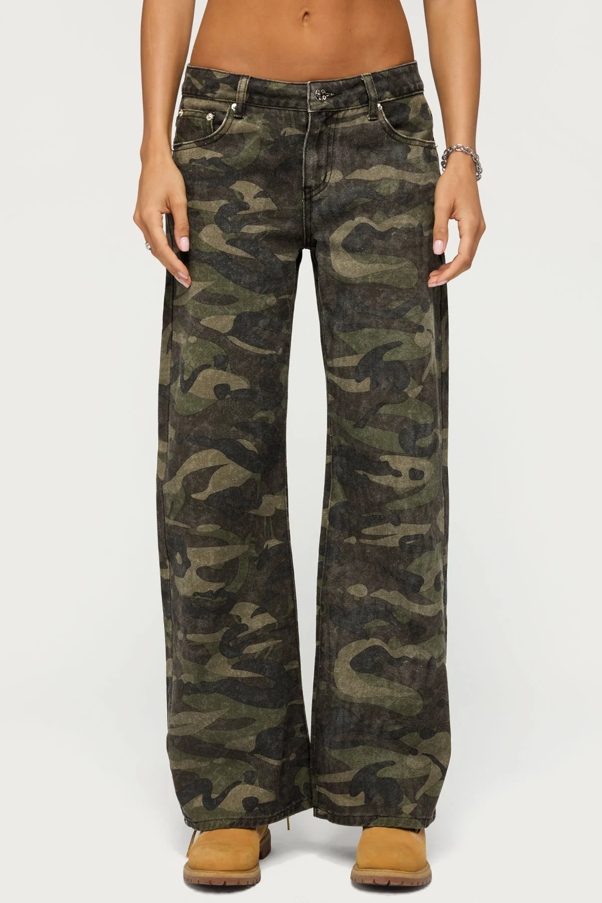 Soya Camo Low Rise Baggy Jeans - Image 2
