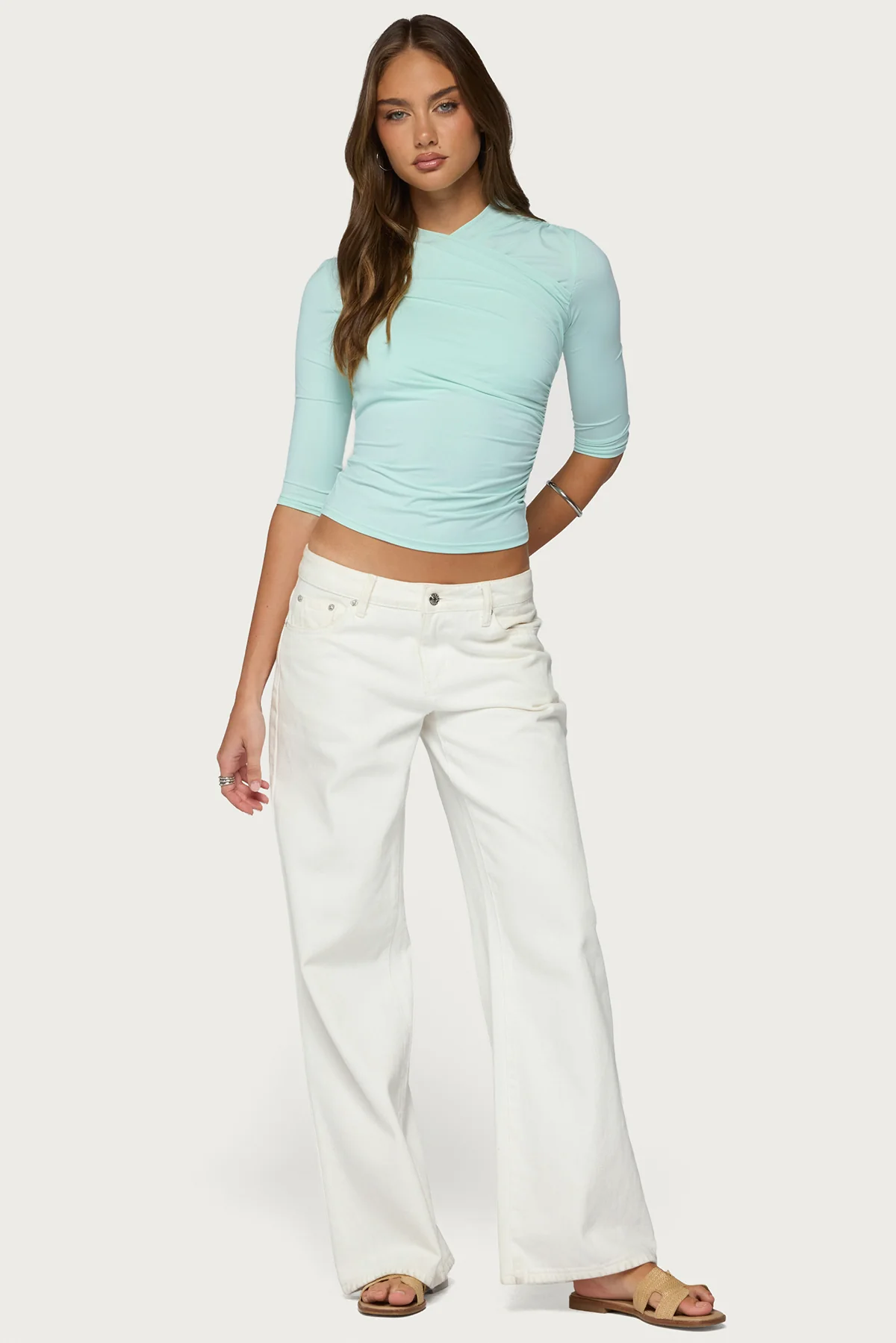 Calypso Wrap Neck Top - Image 5