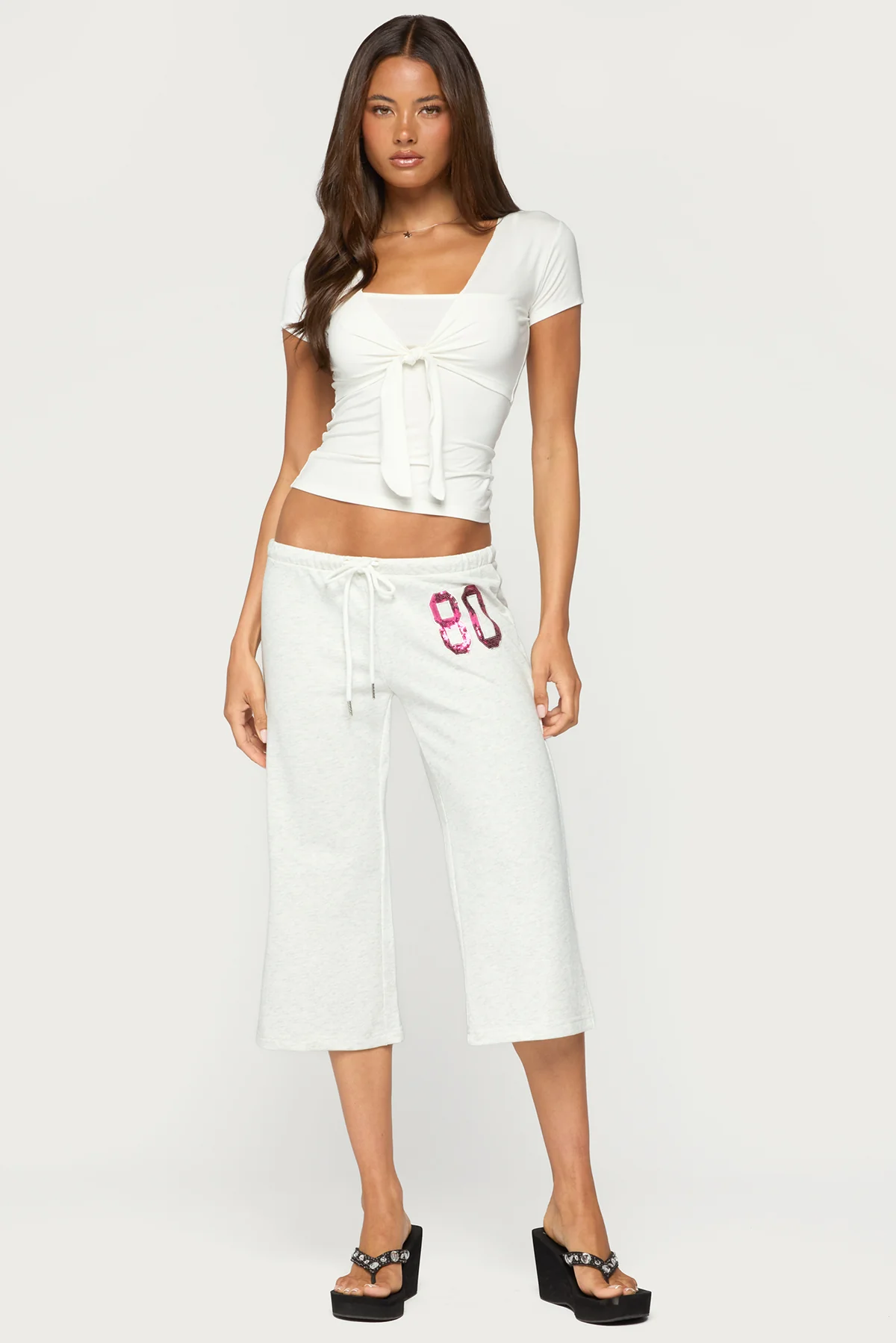 80 Sequin Capri Sweatpants