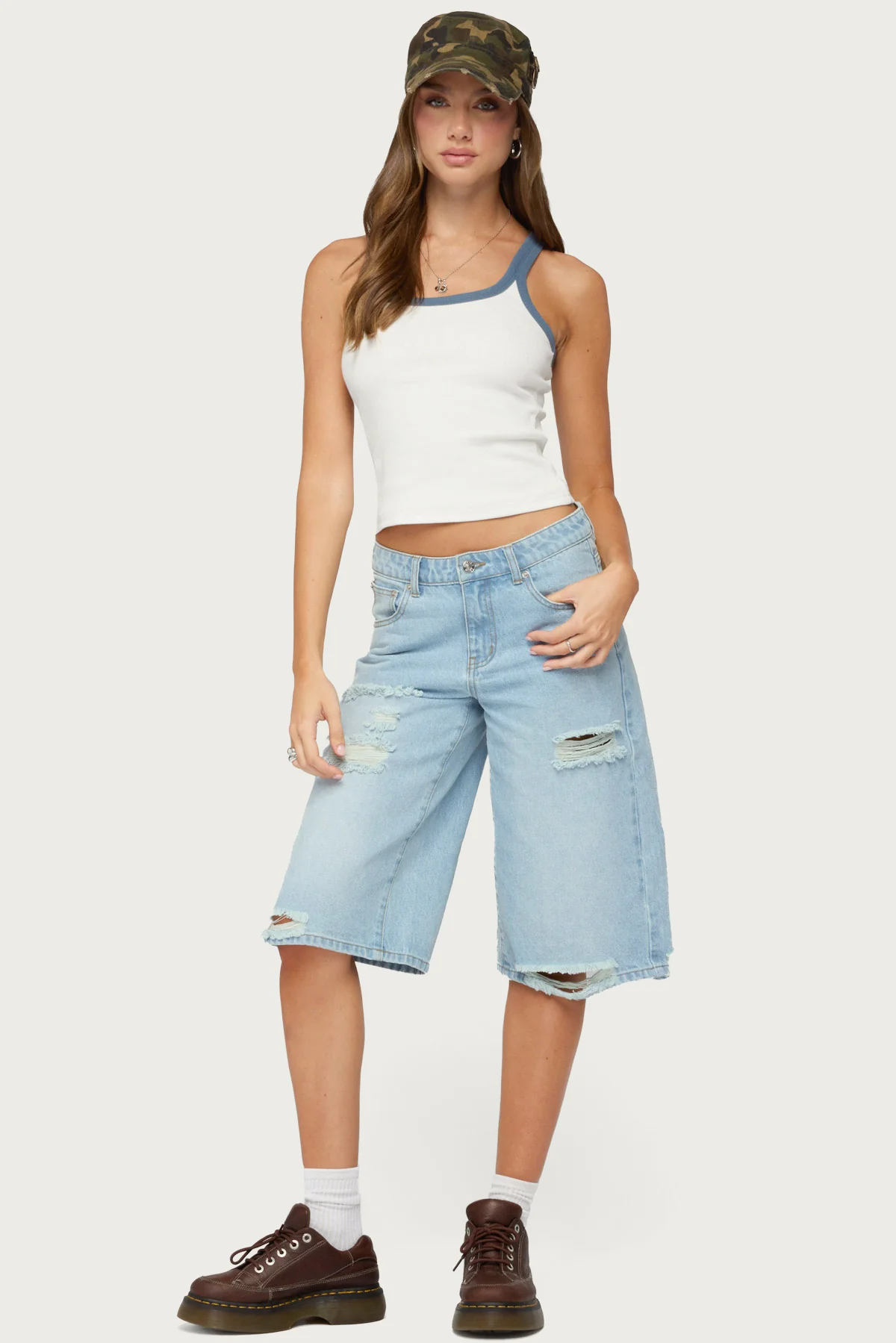 Eida Contrast Ribbed Tank Top - Image 4
